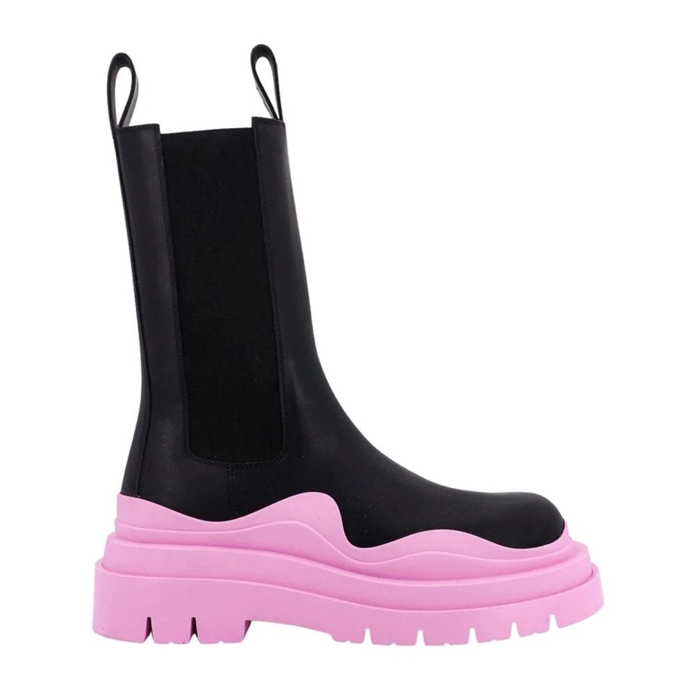 Bottega Veneta o1lf3ng10925 Leather Tire Boots in Black Size US 9 / IT 39 - 1 Thumbnail