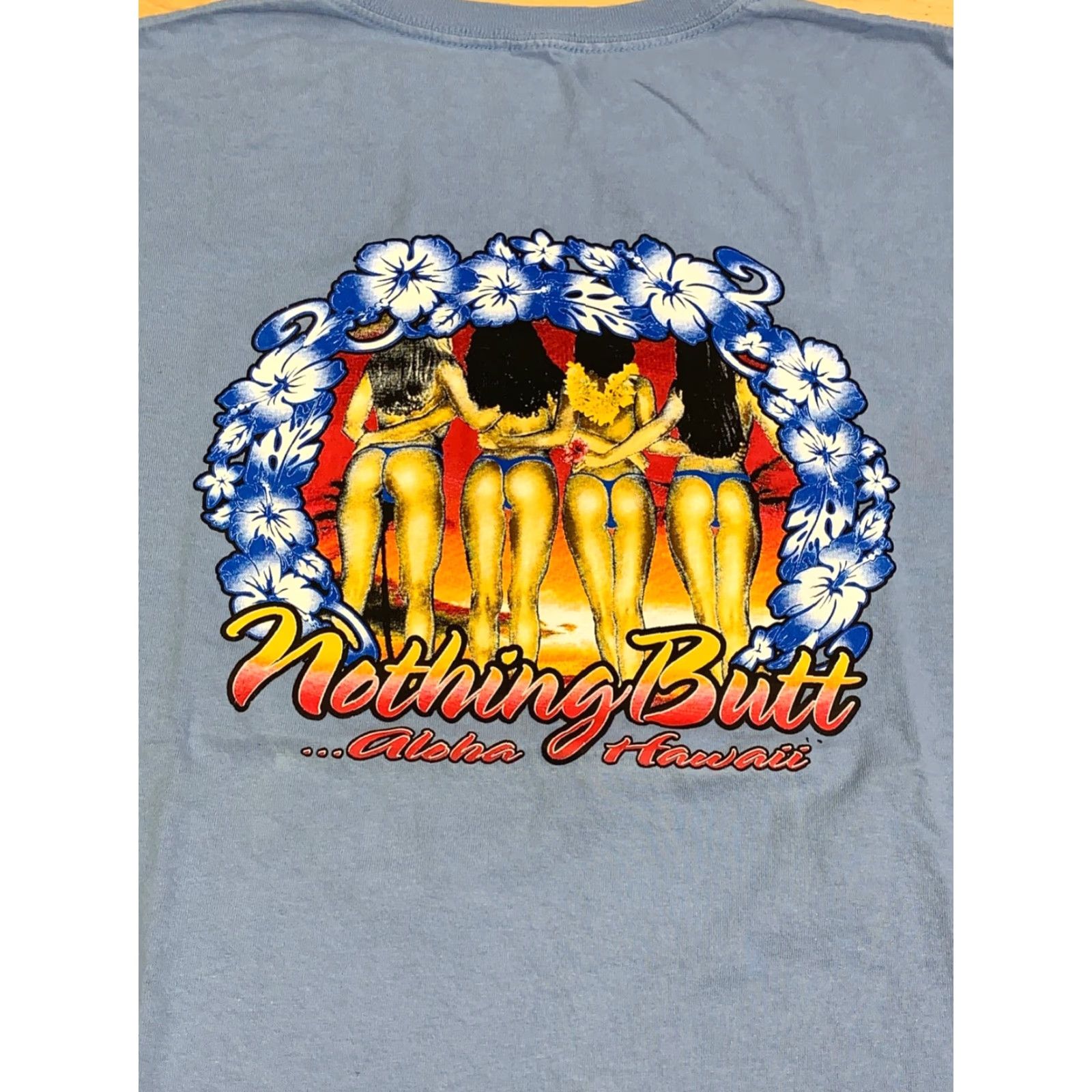 ALOHAS Nothing Butt Aloha Hawaii Shirt Mens L Blue Beach Graphic Print Short Sleeve Crew Neck Cotton T-Shirt Unbranded Regular Summer Size US L / EU 52-54 / 3 - 2 Thumbnail
