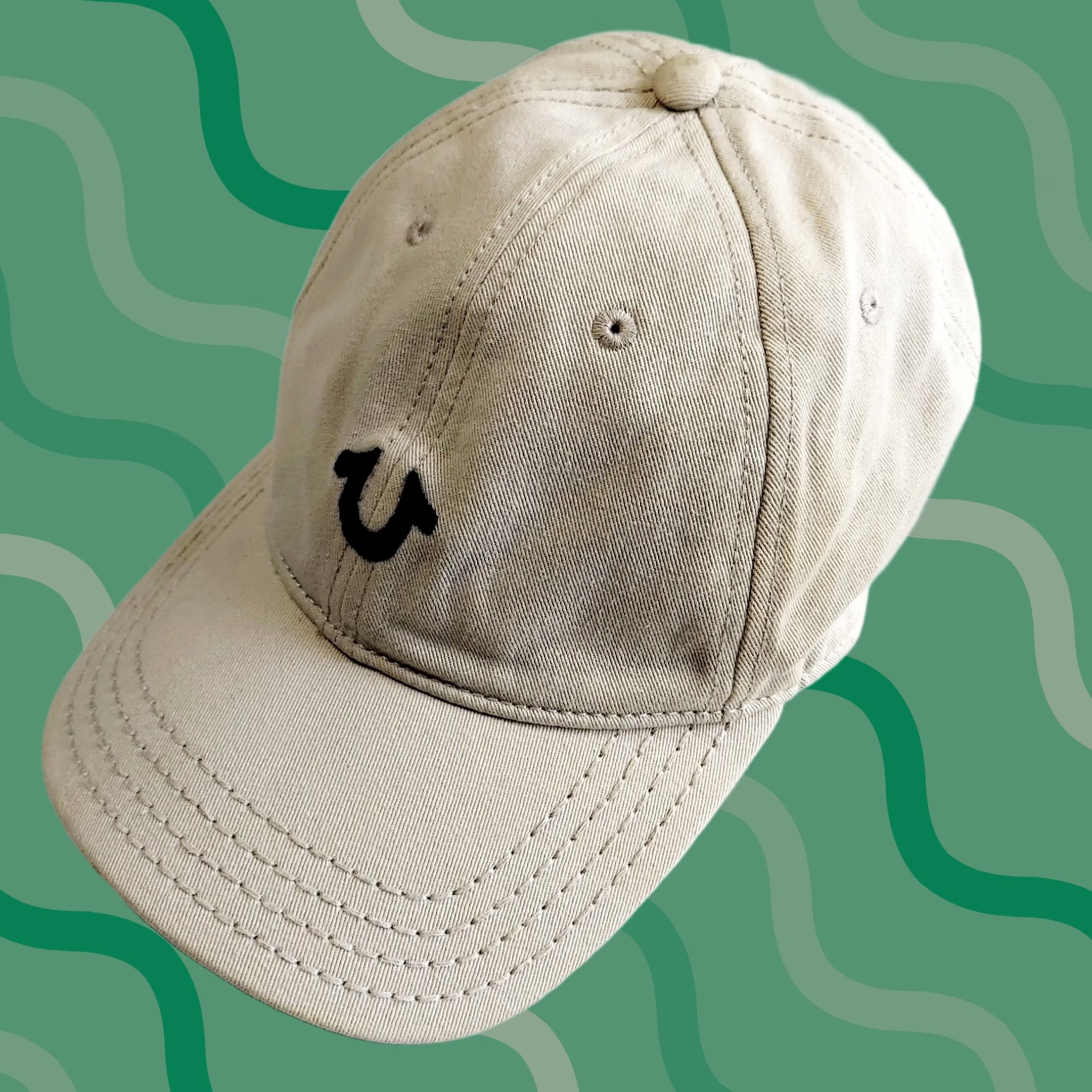 True Religion True Religion Distressed Strapback Vintage Hat Cap
