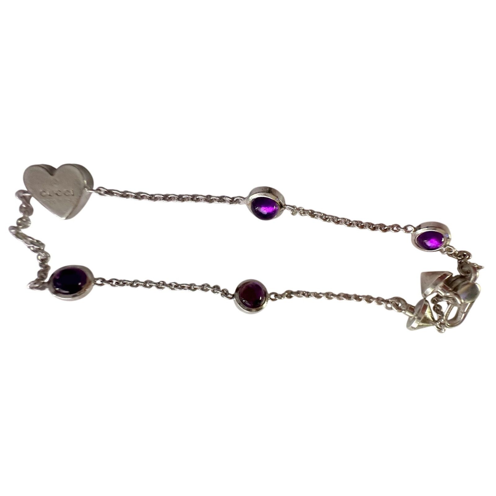 Gucci Gucci Heart Tag Amethyst Bracelet #17 Size ONE SIZE - 8 Thumbnail