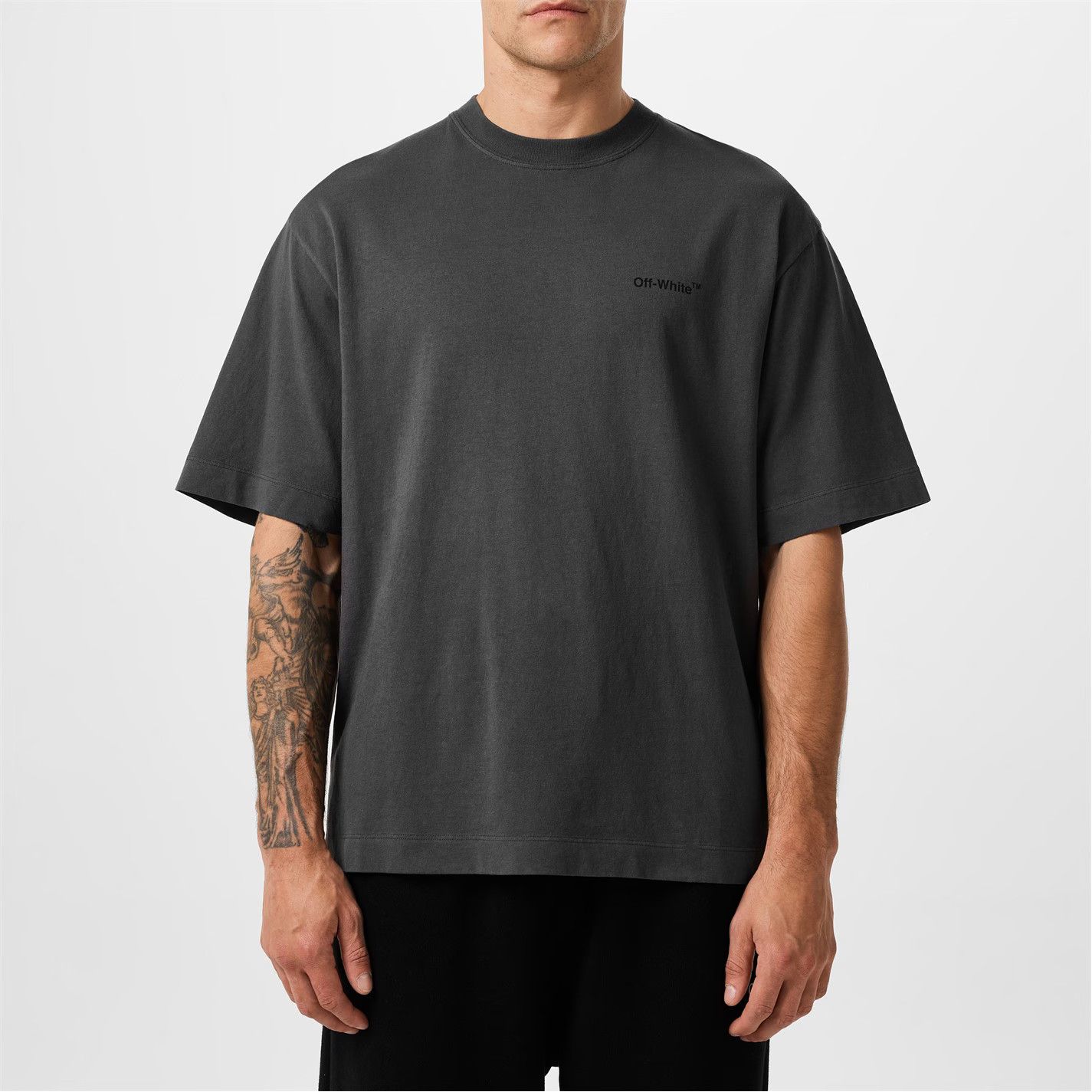 Off-White o1g2r1mq0226 Skate Short Sleeve T-Shirt In Gray Size US XS / EU 42 / 0 - 4 Thumbnail