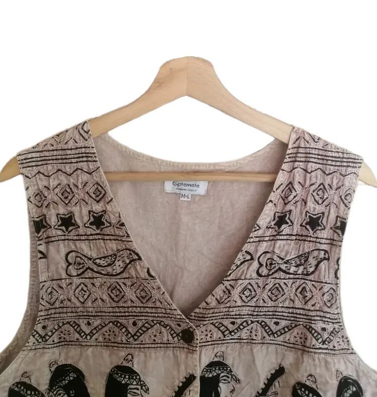 Vintage Vintage Vest Eptemete Embroidery Yarn Contains Some Rayon Size US M / EU 48-50 / 2 - 6 Thumbnail