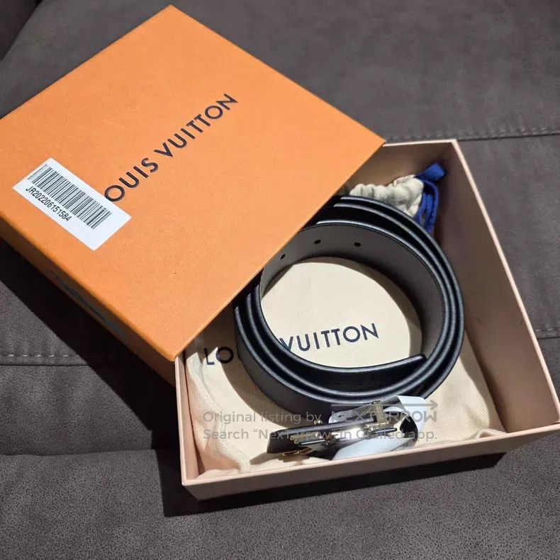 Louis Vuitton Louis Vuitton Three-layer LOGO calfskin leather belt Size ONE SIZE - 8 Thumbnail