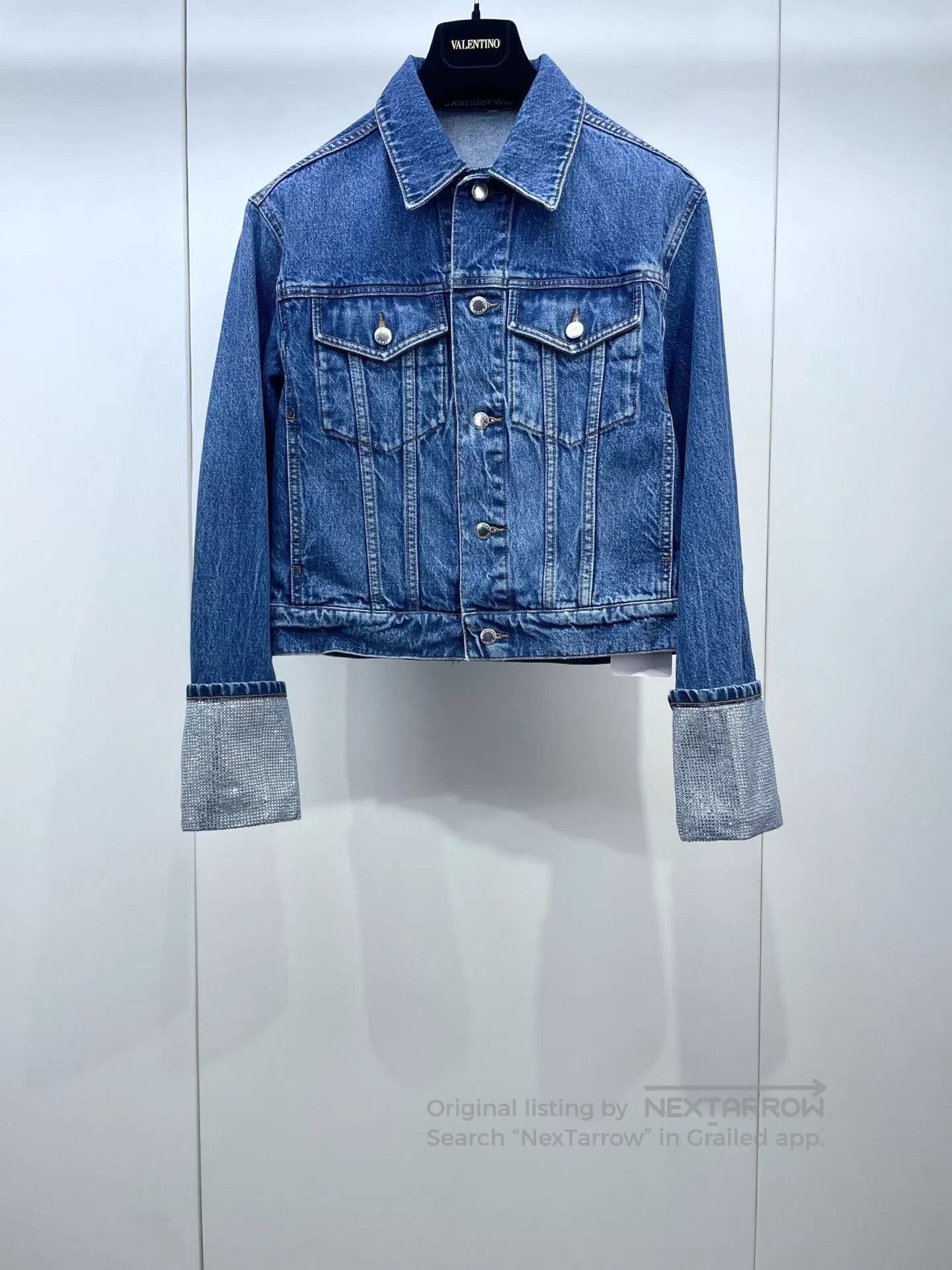Alexander Wang Rhinestone Denim Jacket.