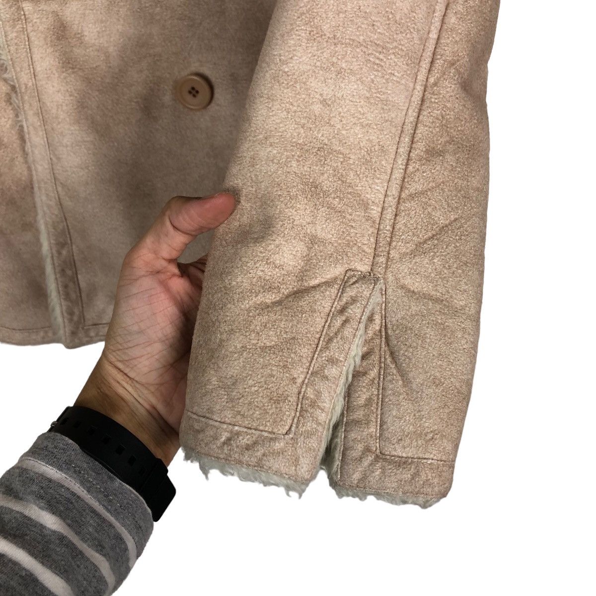 Calvin Klein 🔥Vintage Shearling Mink Fur Biker Jacket Calvin Klein Size US M / EU 48-50 / 2 - 15 Thumbnail