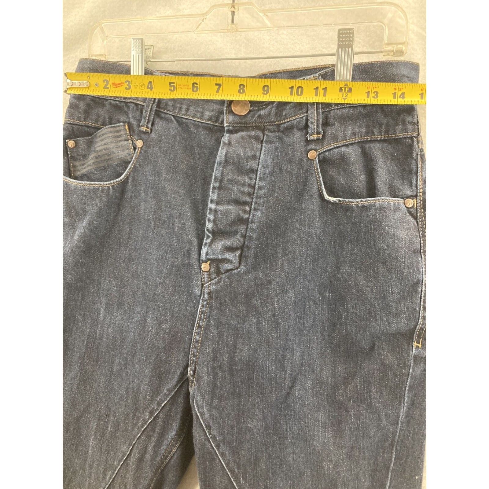 Vintage William Rast Jeans Blue Slouch Skinny Fit Men’s 29x34 Dark Denim Size US 29 - 3 Thumbnail