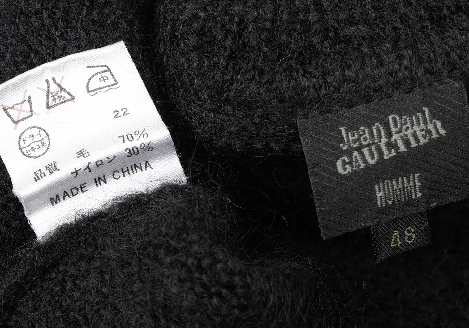 Jean Paul Gaultier Wool Blend Turtleneck Knit Sweater in Black Size 48 Size US M / EU 48-50 / 2 - 12 Thumbnail