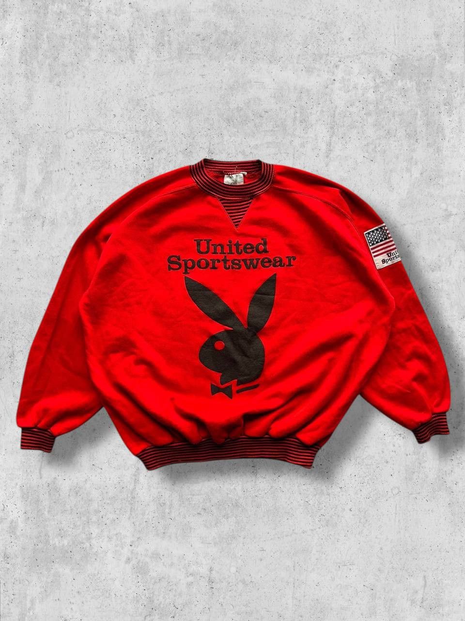 Playboy USA FLAG 80s vintage boxy sweatshirt girls M