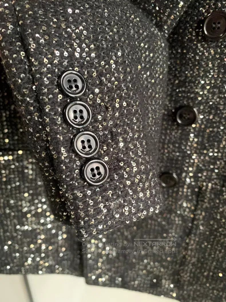 Saint Laurent Paris Saint Laurent Paris Heavy Duty Sequin Jacket i Size XS / US 0-2 / IT 36-38 - 4 Thumbnail