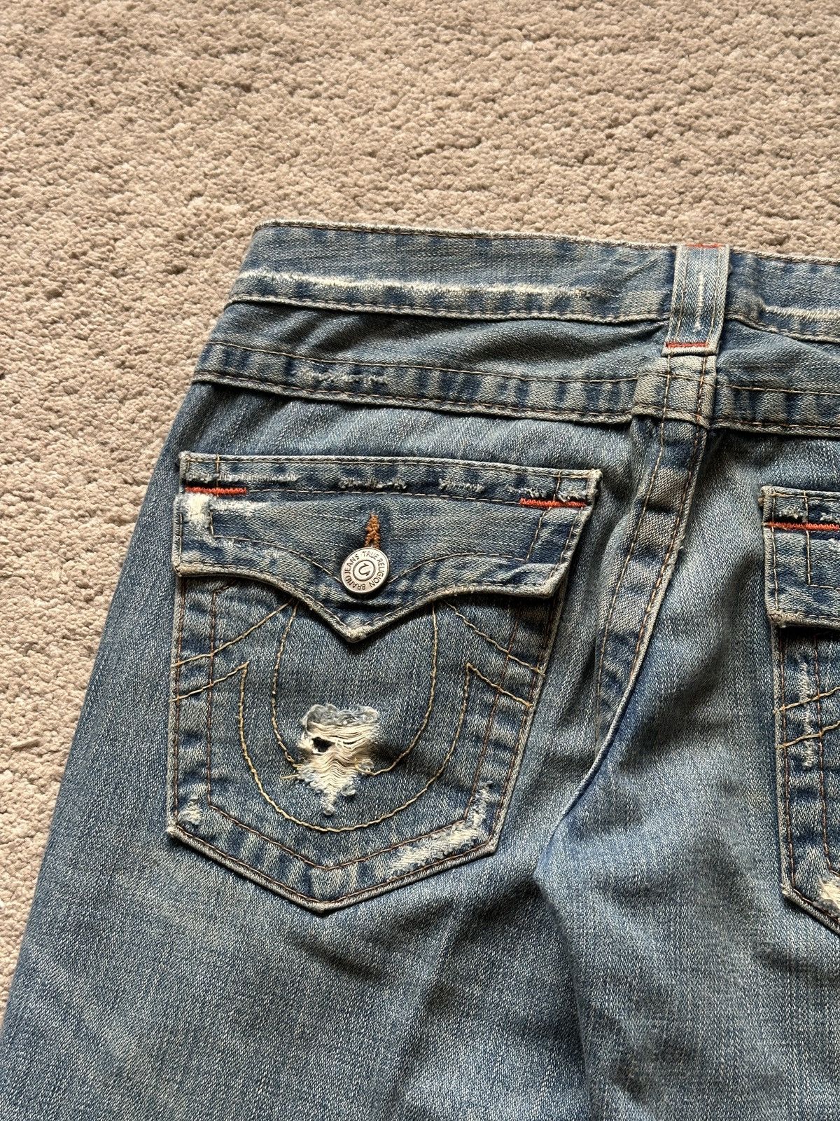 True Religion 2000s True Religion Distressed Flare Jeans Size US 30 / EU 46 - 12 Thumbnail