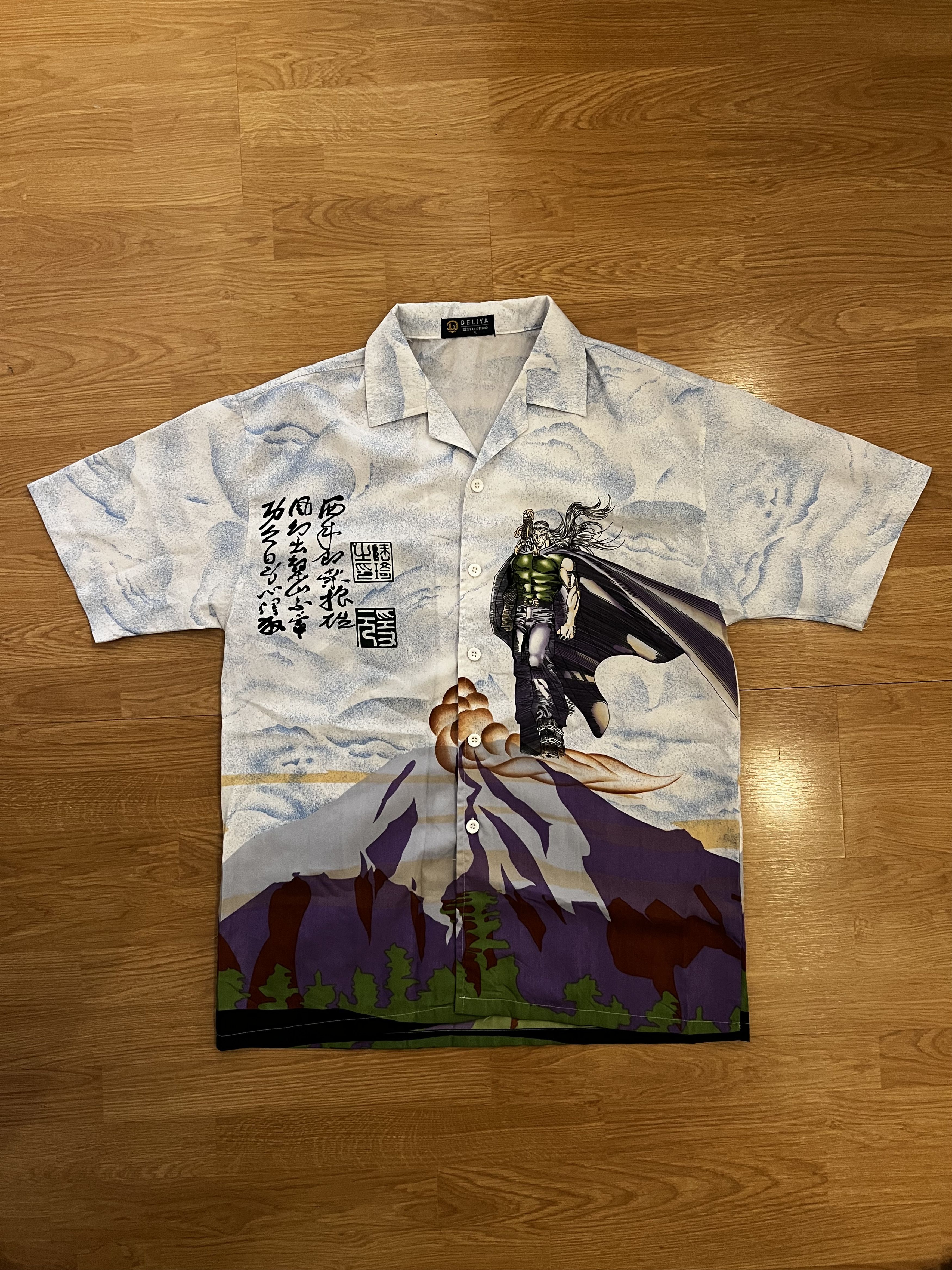 Vintage Samurai Graphic Button Up Shirt Size US XL / EU 56 / 4 - 4 Thumbnail