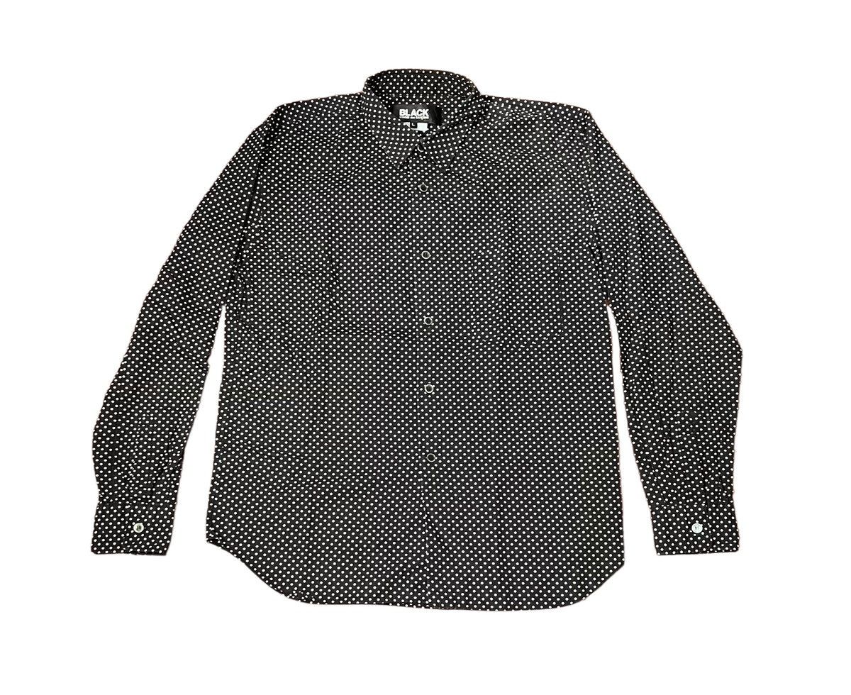 Black comme des garcons AD2008 polkadot button up shirt