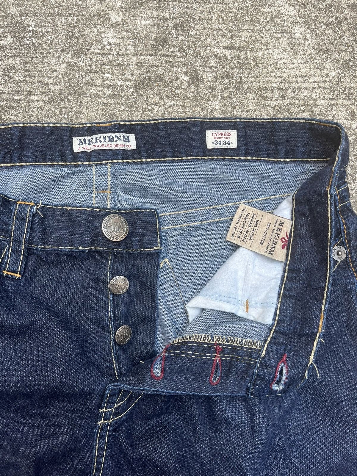 MEK × Mek Denim Vintage Y2K Flared Jeans Mek Denim Size US 34 / EU 50 - 4 Thumbnail