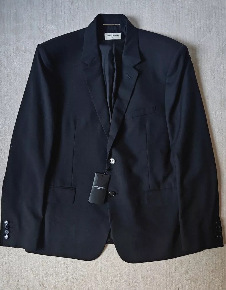 Saint Laurent Paris Saint Laurent Wool Single Breasted Jacket Size US XXL / EU 58 / 5 - 1 Thumbnail