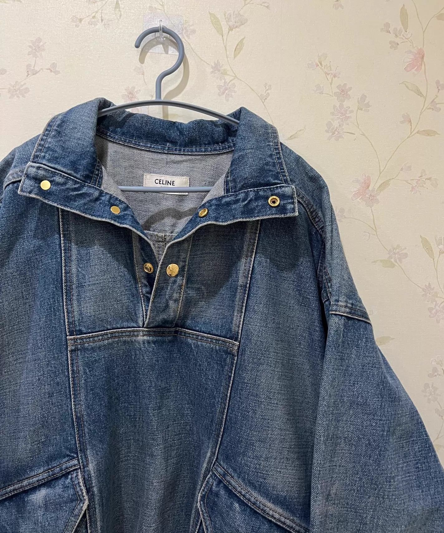 Celine Celine Washed Blue Oversized Denim Jacket S 99 New Size S / US 4 / IT 40 - 3 Thumbnail