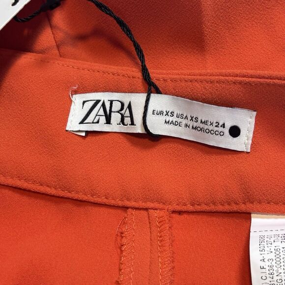 Zara Zara Orange Flare Dress Pants with zipper size XS Size 25" / US 0 / IT 36 - 12 Thumbnail