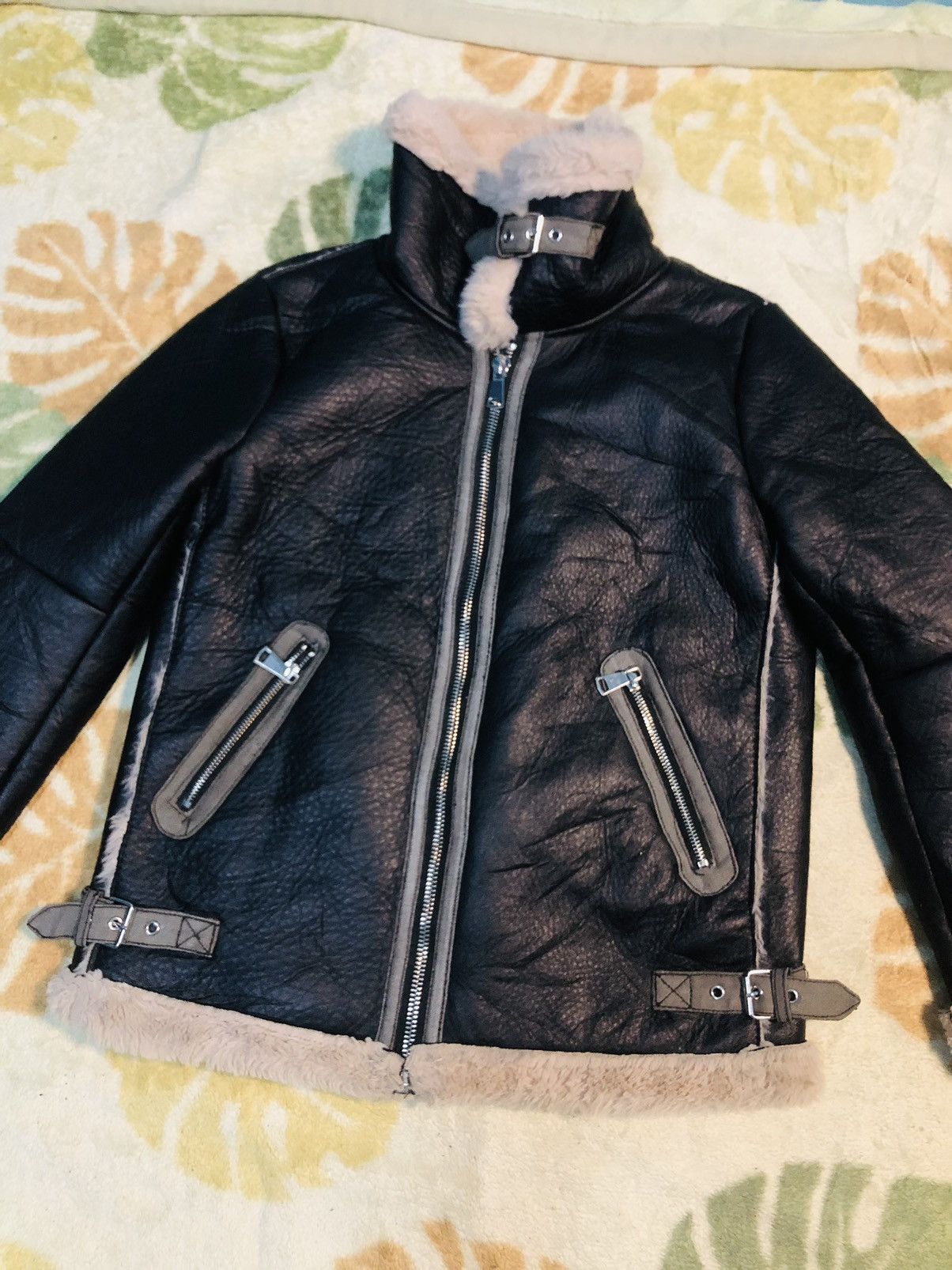 Japanese Brand Primark Leather And Wool Jacket (26) Size US XXS / EU 40 - 3 Thumbnail