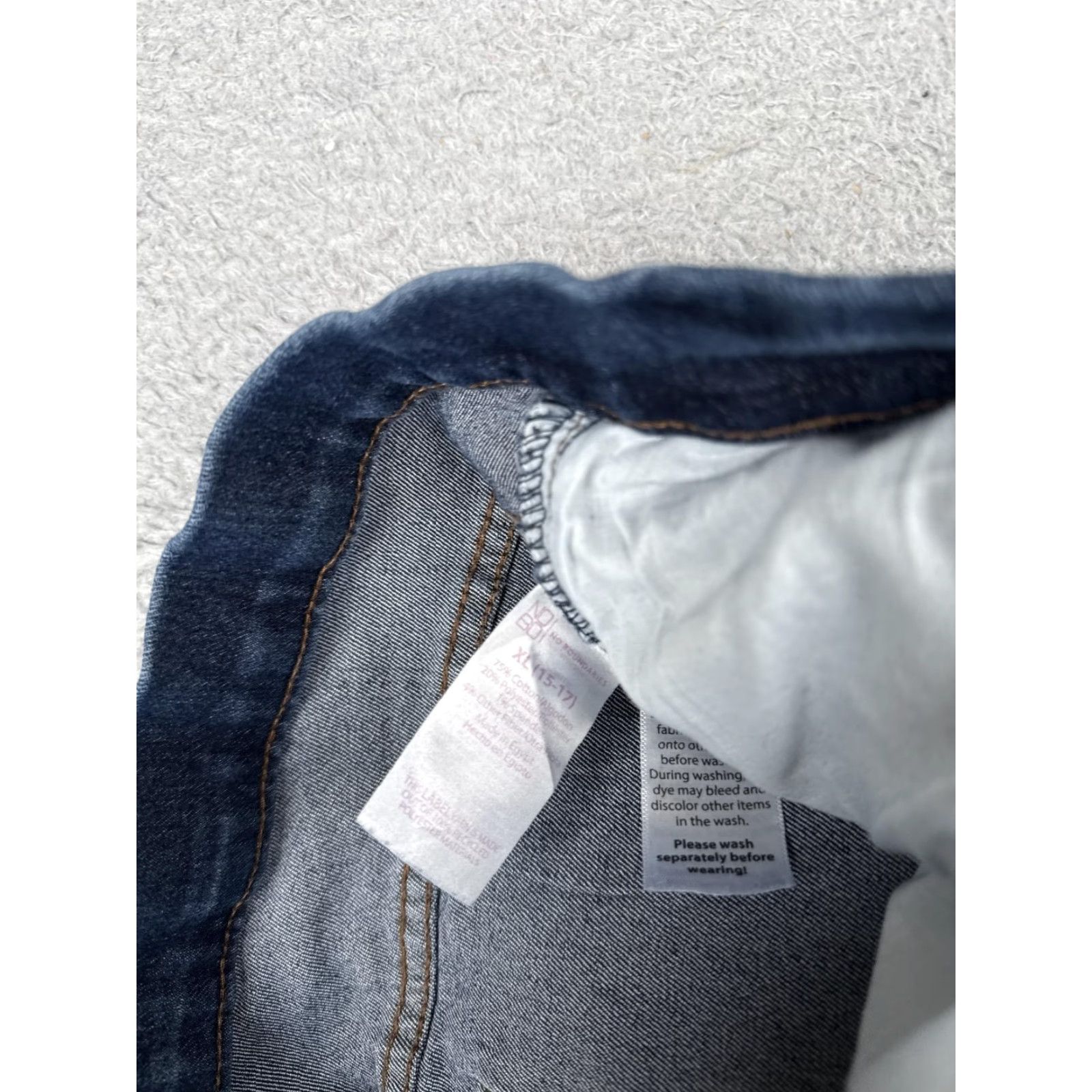 Vintage No Boundaries Jeans Jr 15 Straight High Rise Blue 34x31 Denim Stretch Comfort 90s City College Womens Size 36" / US 14 / IT 50 - 6 Thumbnail