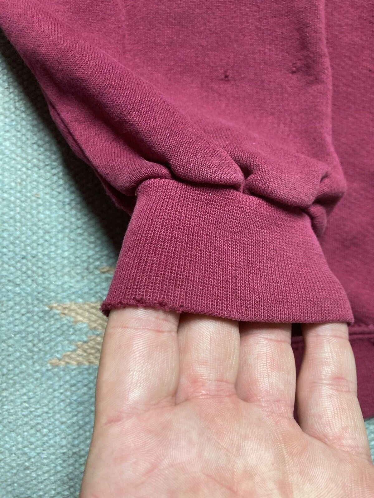 Vintage VTG 90s crewneck sweatshirt cheetah blank maroon red USA L Size US L / EU 52-54 / 3 - 4 Thumbnail