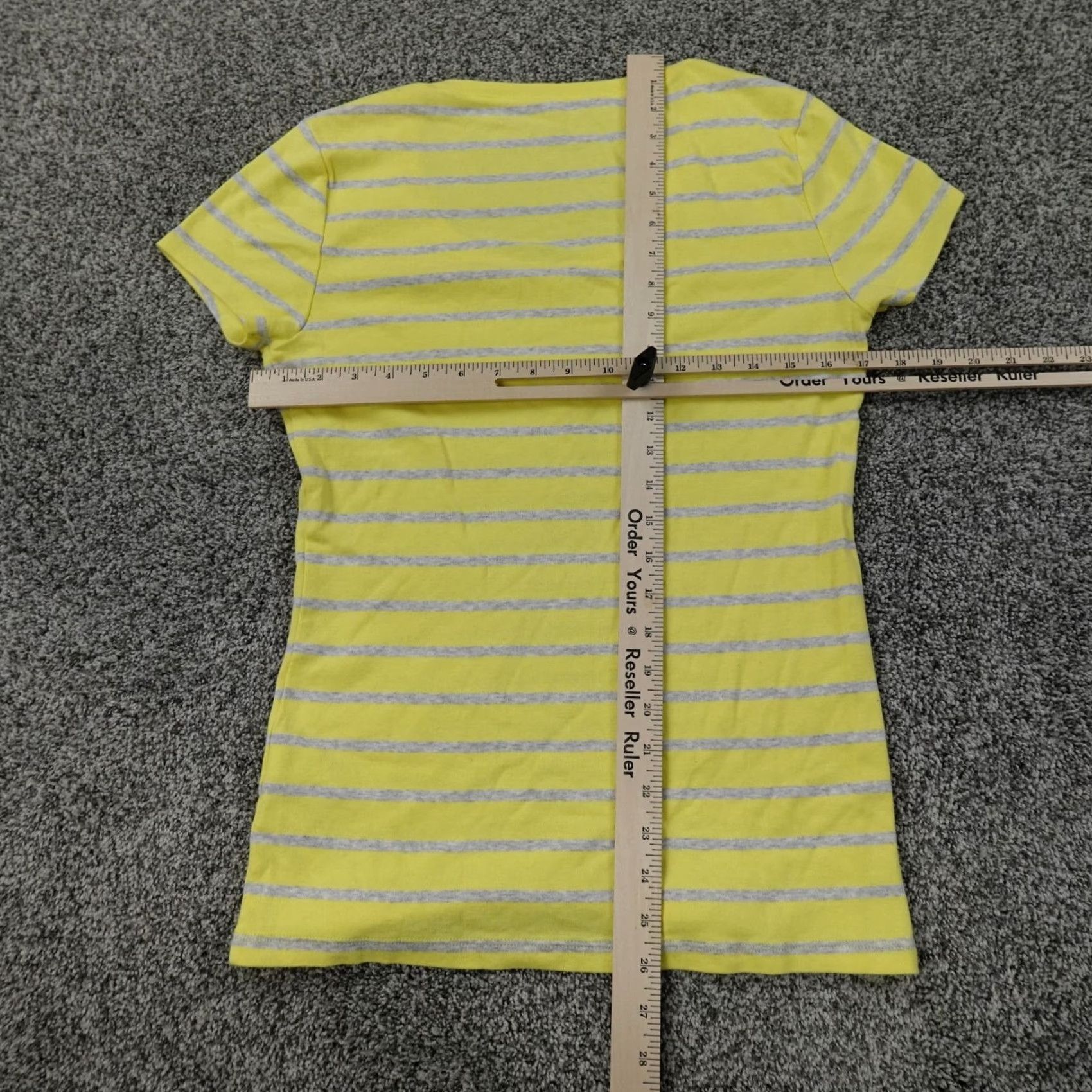 Tommy Hilfiger Tommy Hilfiger Shirt Womens L Yellow Gray Striped Casual Preppy Lightweight Size L / US 10 / IT 46 - 6 Thumbnail