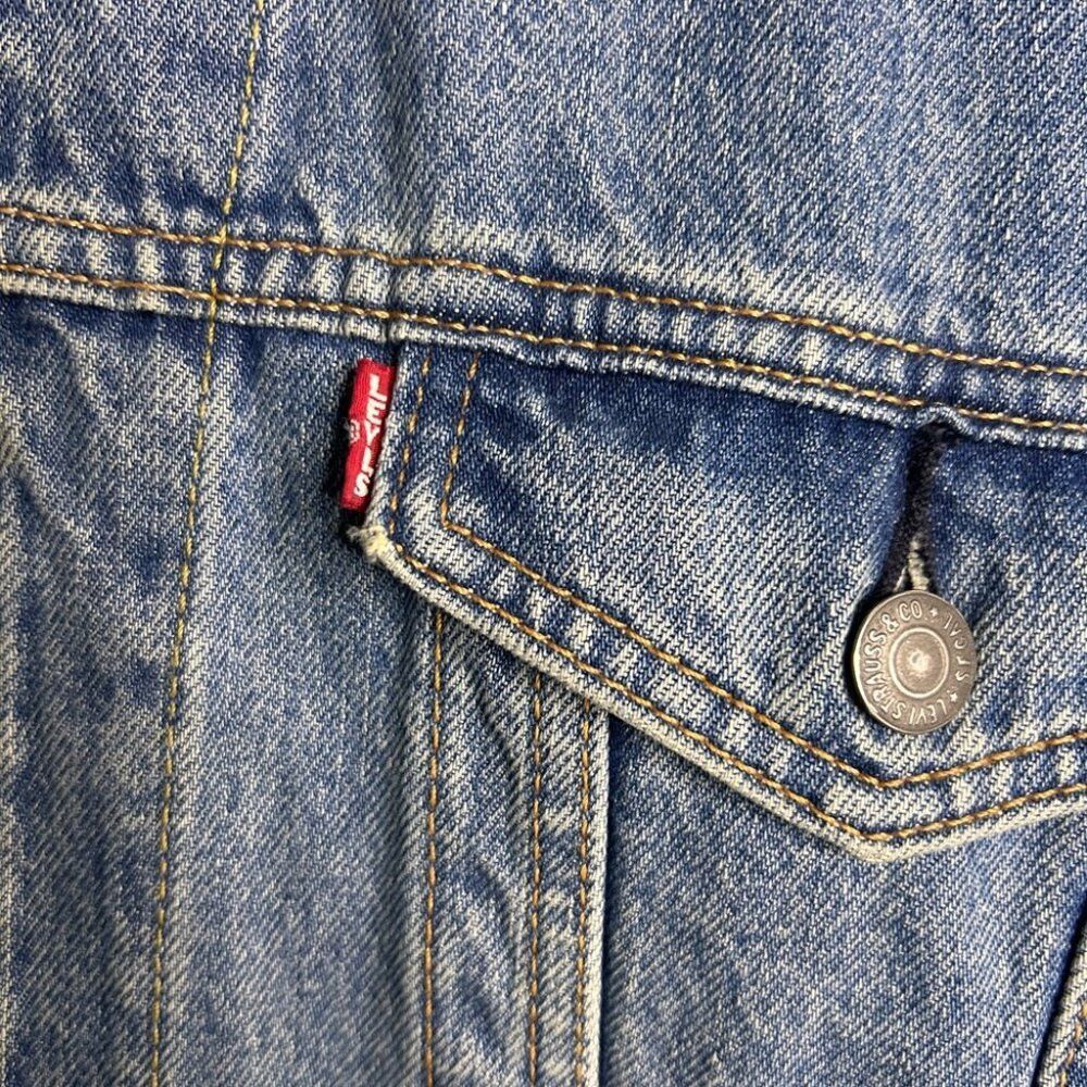 Levi's Men’s Blue Levi’s Denim Jean Jacket with Zipper Size Medium Size US L / EU 52-54 / 3 - 7 Thumbnail