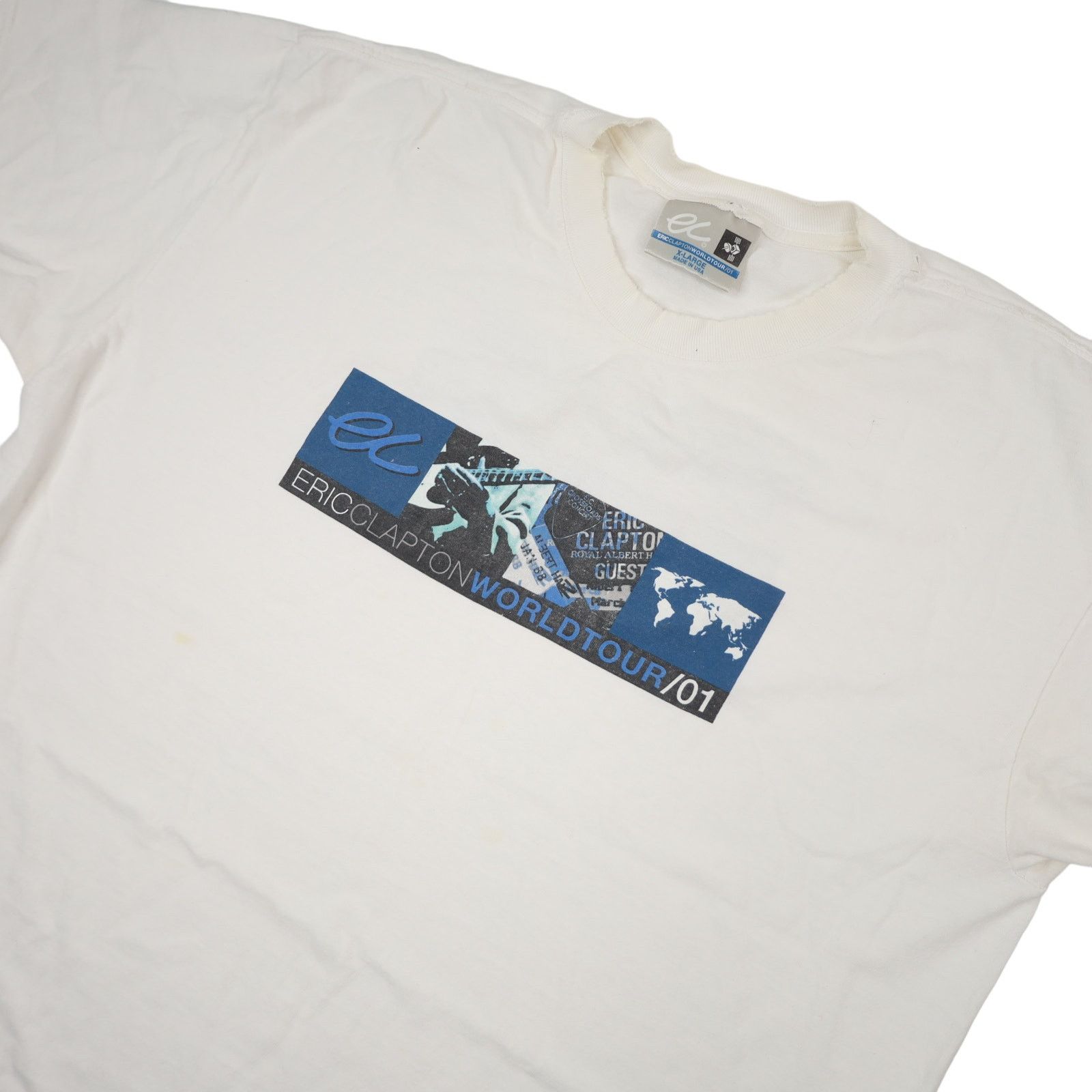 Band Tees × Vintage Vintage 2001 Eric Clapton World Tour Graphic T Shirt Size US XL / EU 56 / 4 - 2 Thumbnail