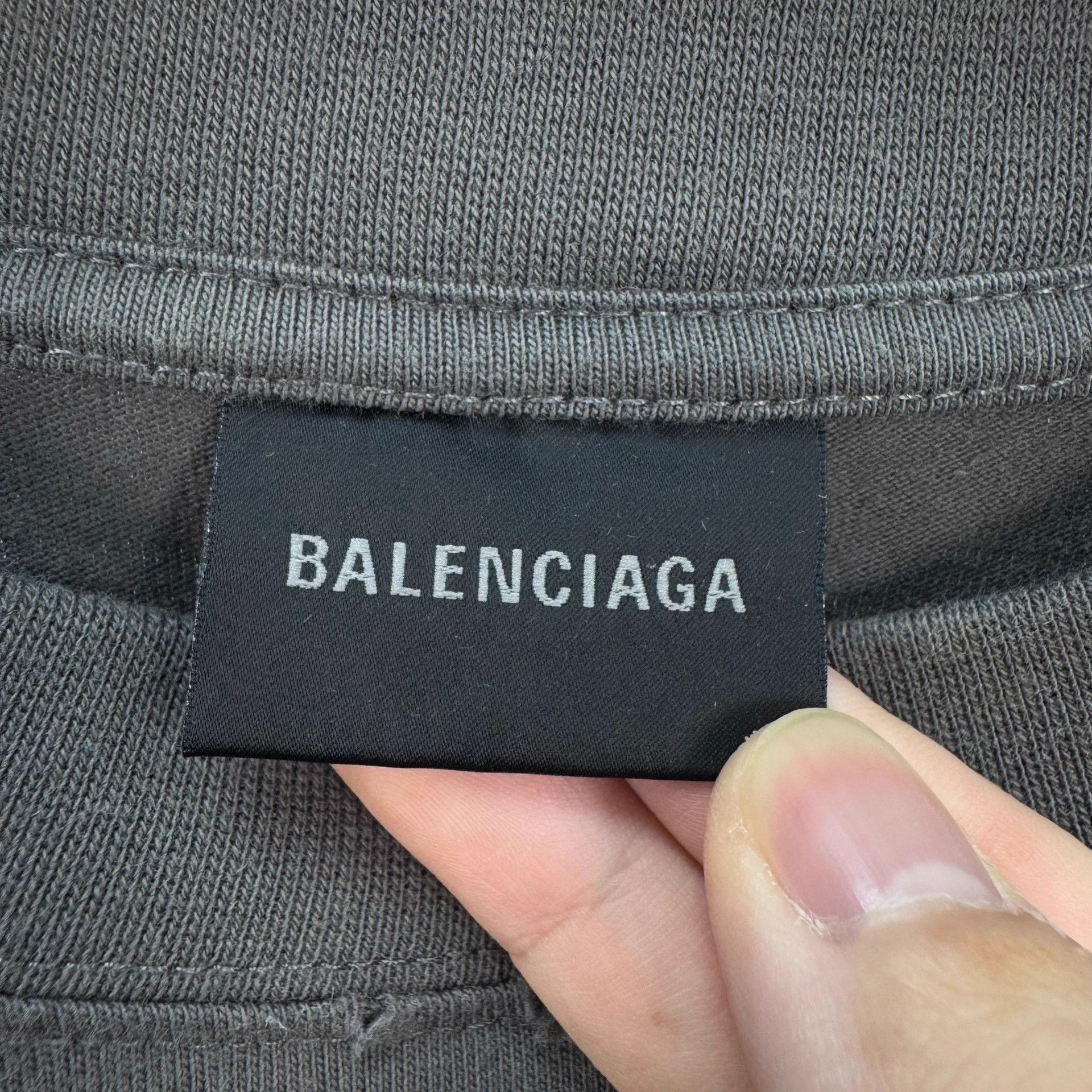 Balenciaga Balenciaga Distressed Cola Smoke Gray Tee Size S 99 New Size US S / EU 44-46 / 1 - 5 Thumbnail