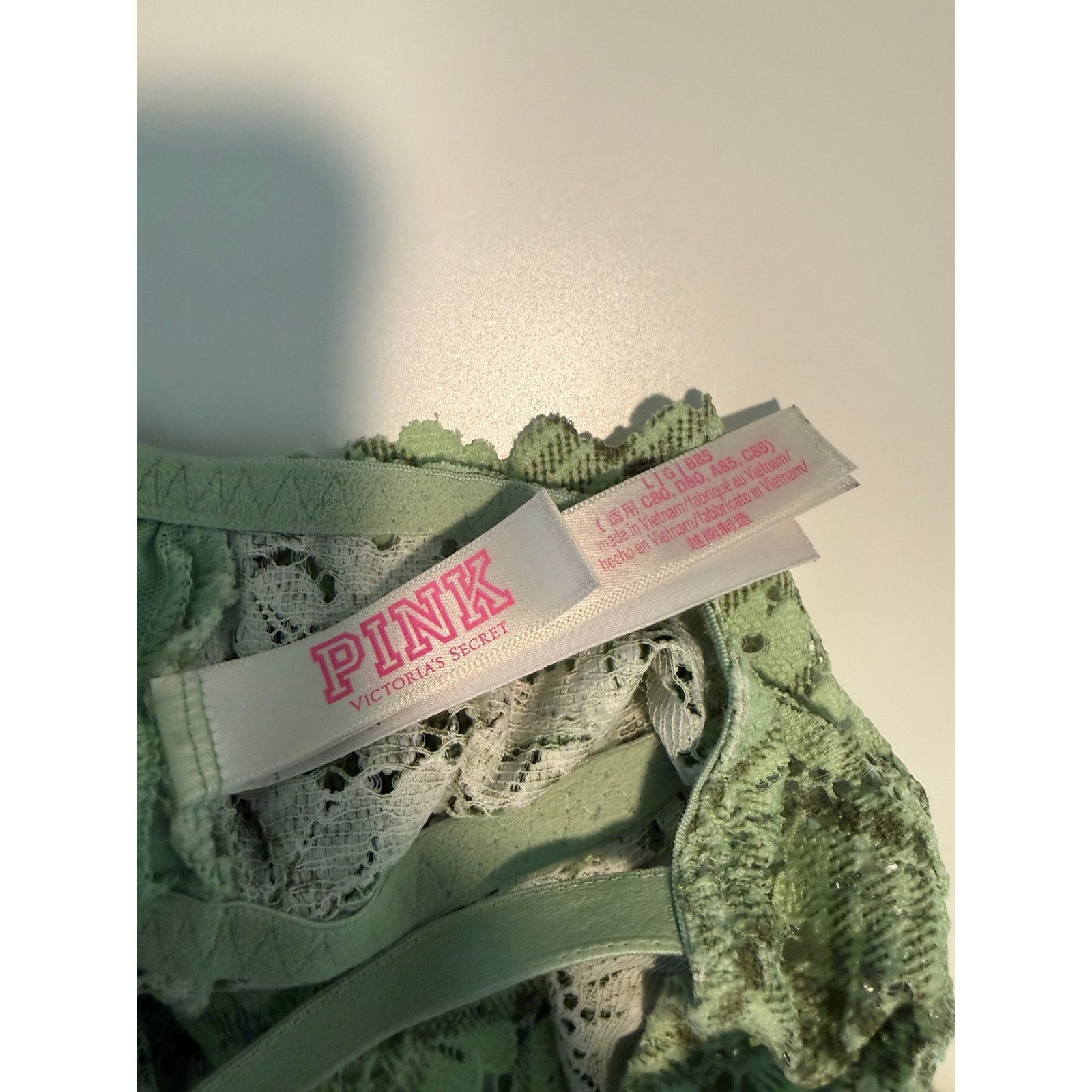 Victoria's Secret Victoria's Secret Plaid Lace Bralette Women Green L - C017 Size ONE SIZE - 4 Thumbnail
