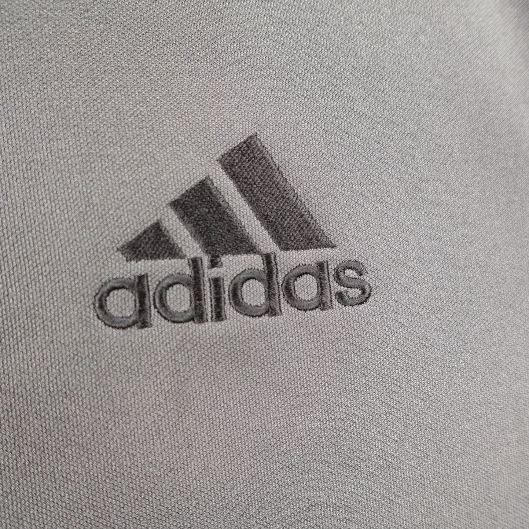 Adidas VINTAGE Adidas Jacket Mens Small Gray Climalite Track Coat Full Zip Up 3 Stripe Jacket Size US S / EU 44-46 / 1 - 3 Thumbnail