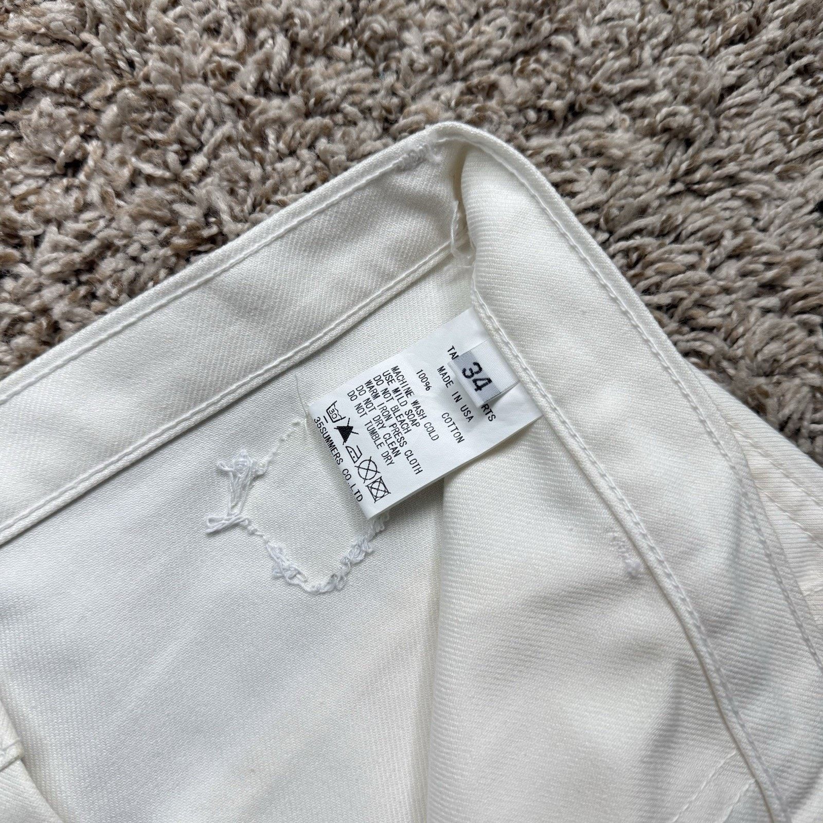 Harmony × Vintage Vintage Balance & Harmony Kempel Japan White Fatigue Shorts Size US 31 - 4 Thumbnail