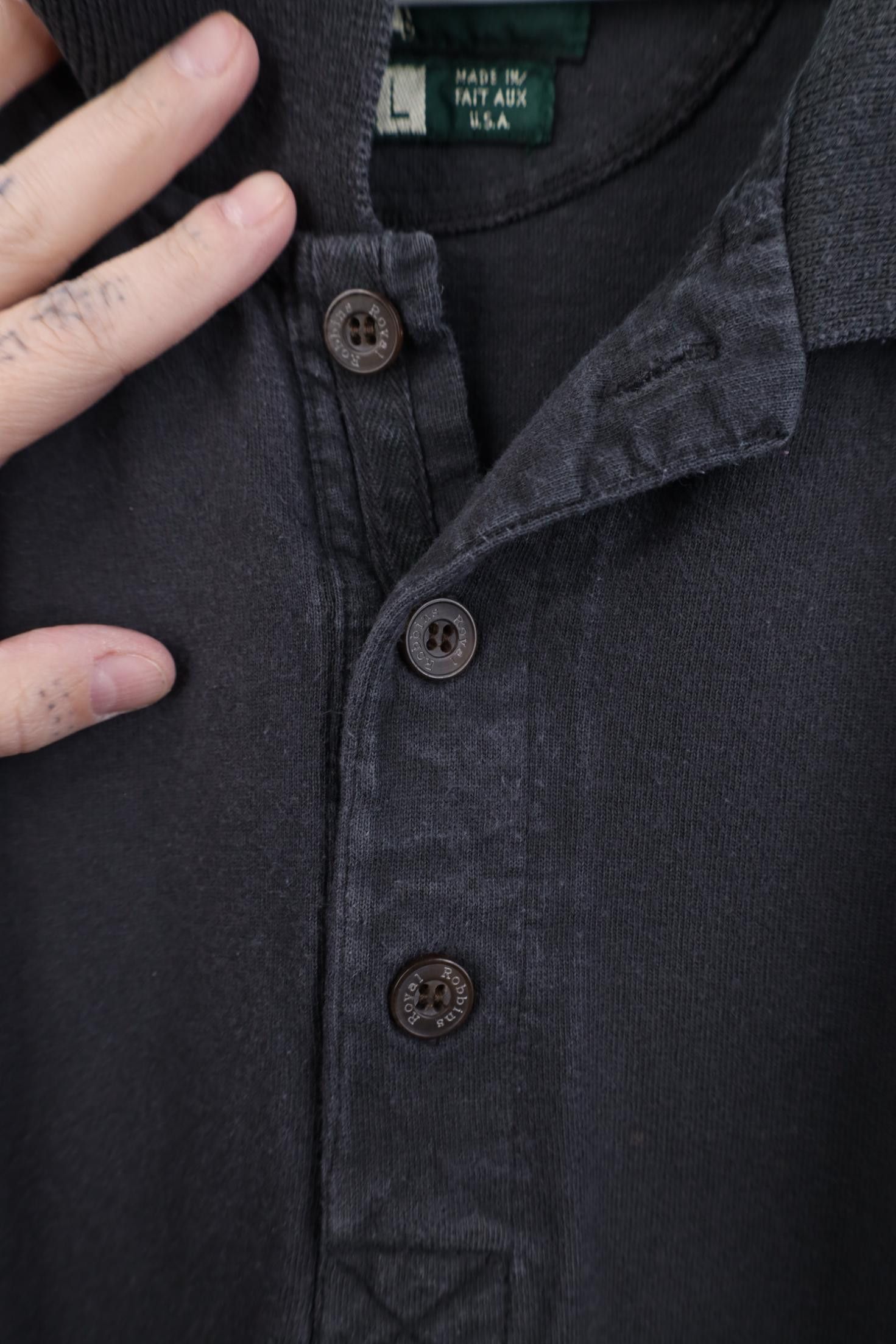 Royal Robbins Vintage 90s Royal Robbins Long Sleeve Polo Shirt Dark USA Size US L / EU 52-54 / 3 - 5 Thumbnail