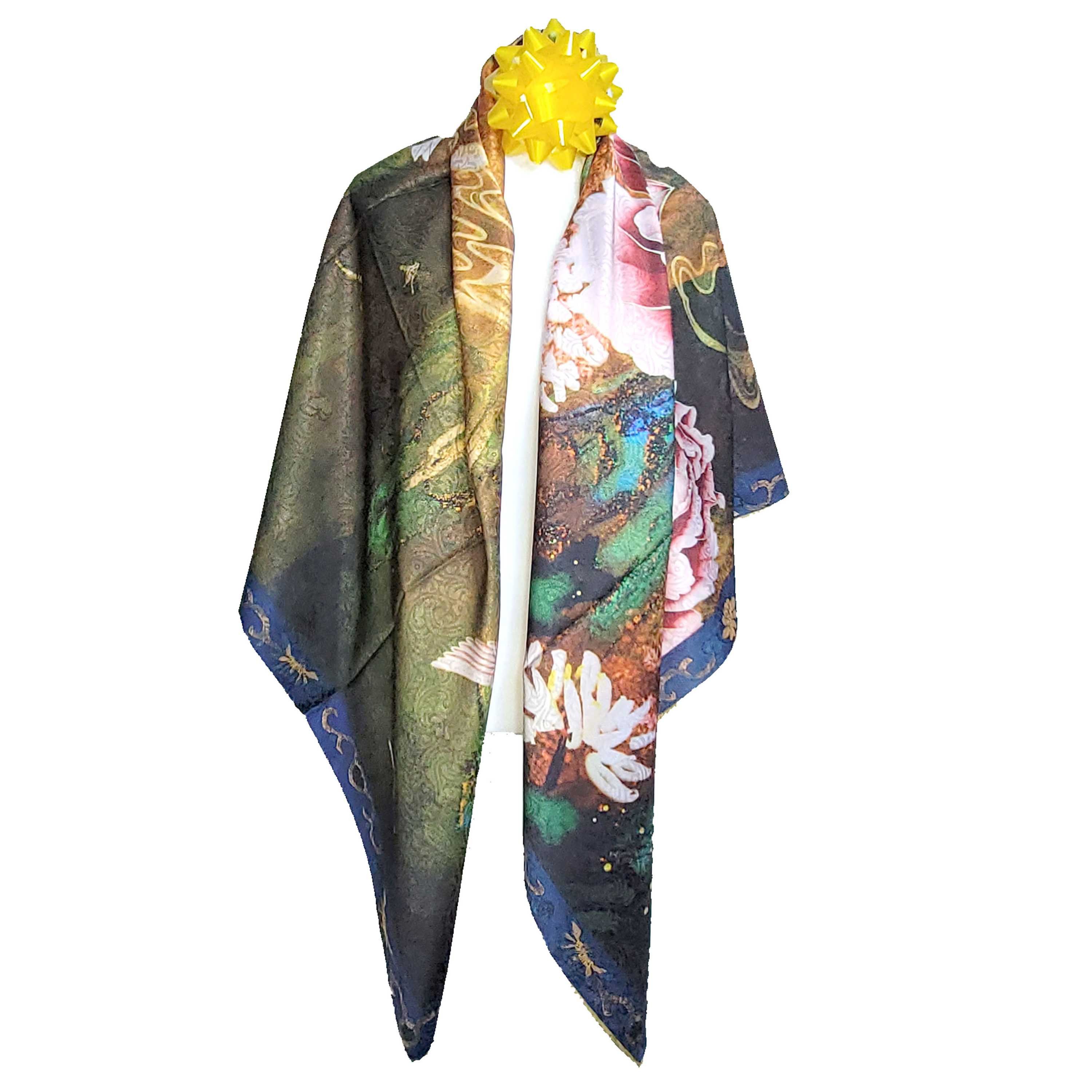 Other NWT Double Sided Silk Scarf 52"x52" Large Square Wrap 3236 Size ONE SIZE - 7 Thumbnail