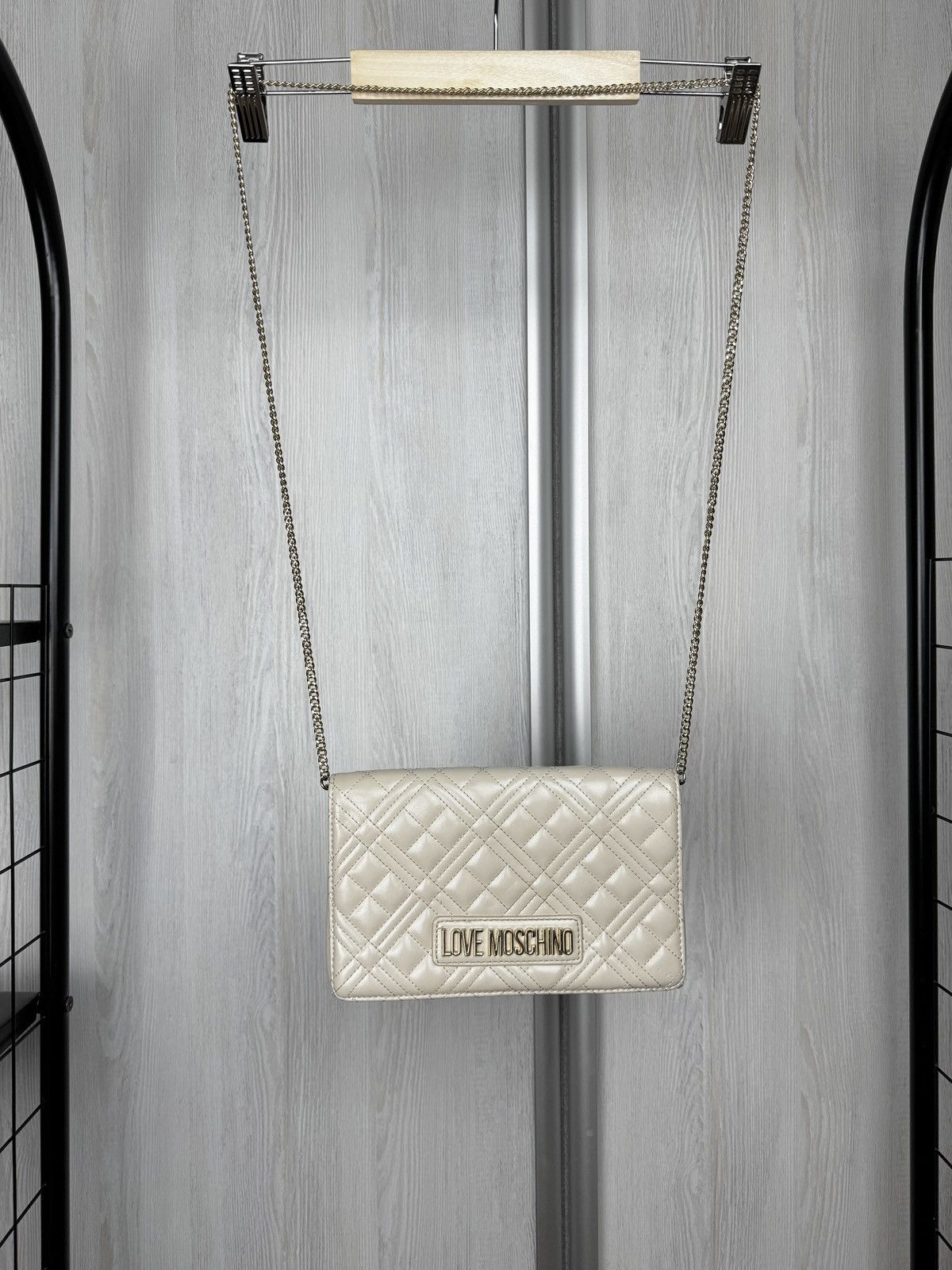 Love Moschino Love Moschino beige clutch shoulder bag faux leather Size ONE SIZE - 3 Thumbnail