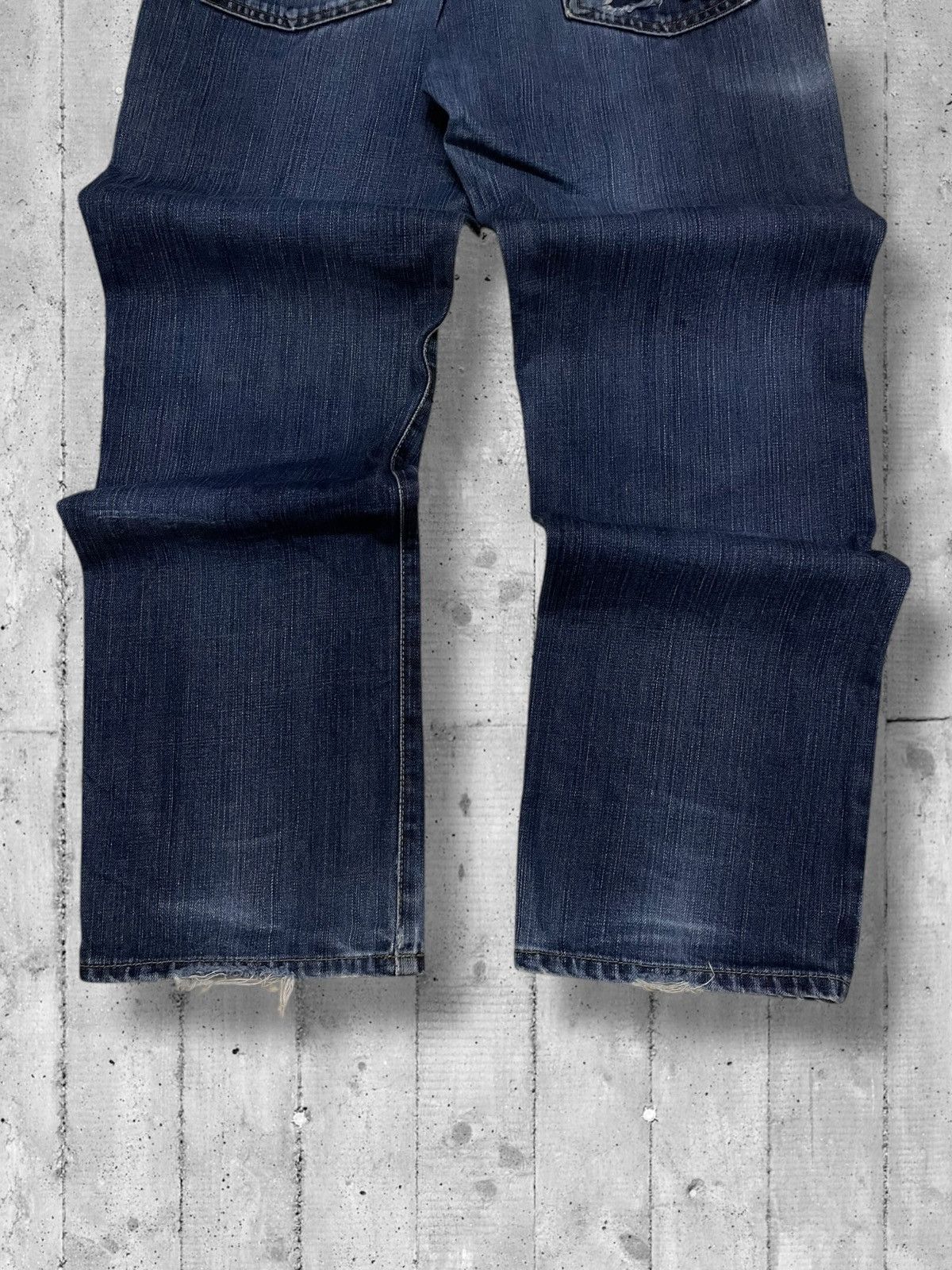 Designer × Edwin × Vintage Vintage 1990s Japan Desiner Edwin Distressed Blue Denim Size US 31 - 10 Thumbnail
