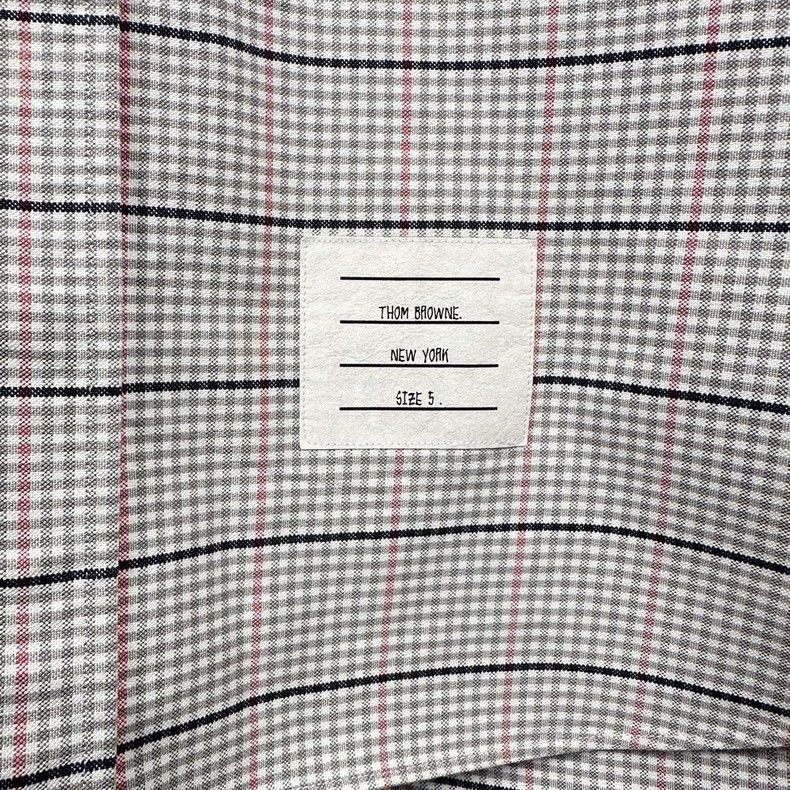Thom Browne Thom browne Gray fine check double-sleeved long-sleeved shi Size US XXL / EU 58 / 5 - 3 Thumbnail
