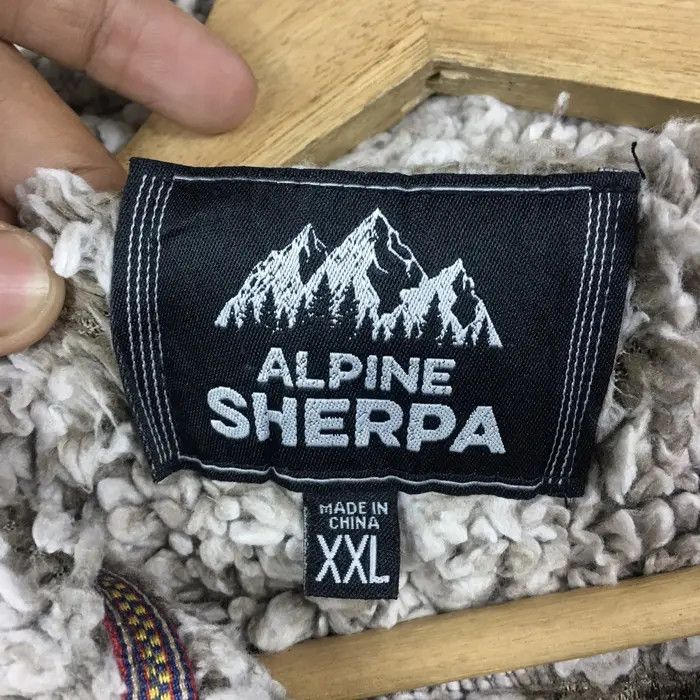 Vintage Vtg ALPINE SHERPA Heavy Fleece Jacket Sweater Windbreaker Size XXL / US 16-18 / IT 52-54 - 4 Thumbnail
