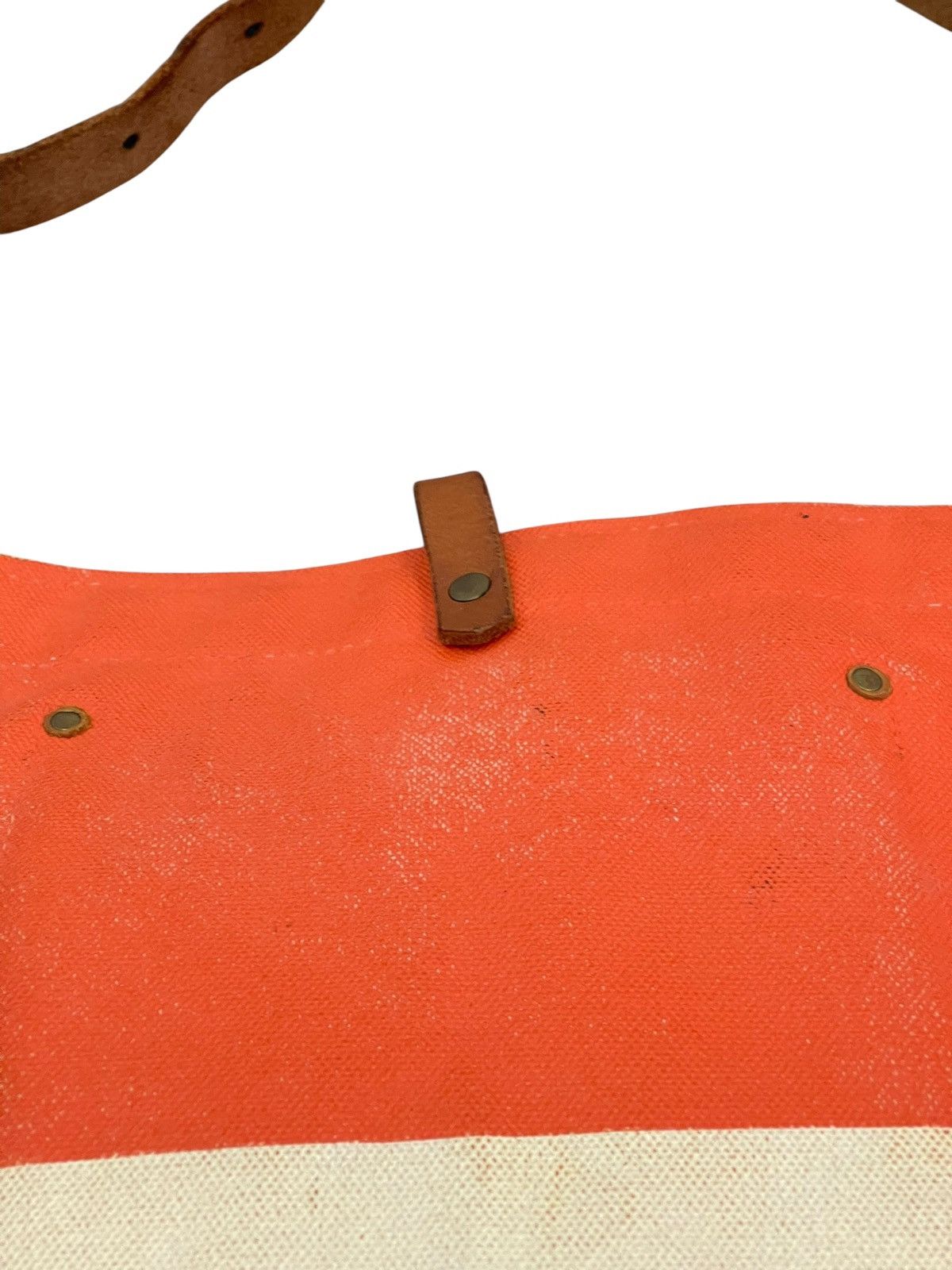 Comme des Garcons × Stussy Leather Cotton Coated Sunset Craftman Cross Body Bag 7🟩 Size ONE SIZE - 15 Thumbnail