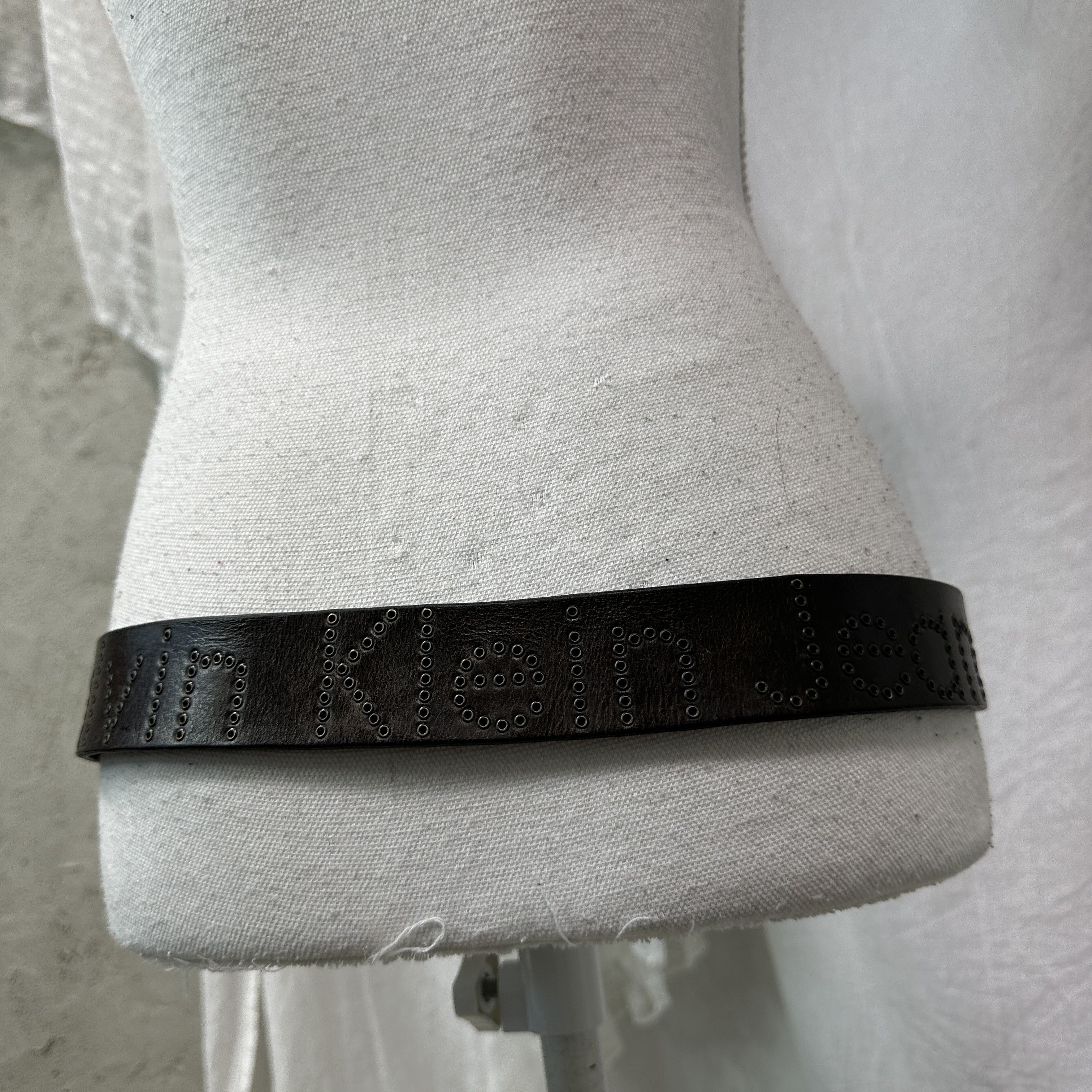 Calvin Klein Vintage Leather Unisex Studded Calvin Klein Belt Y2K Size ONE SIZE - 6 Thumbnail