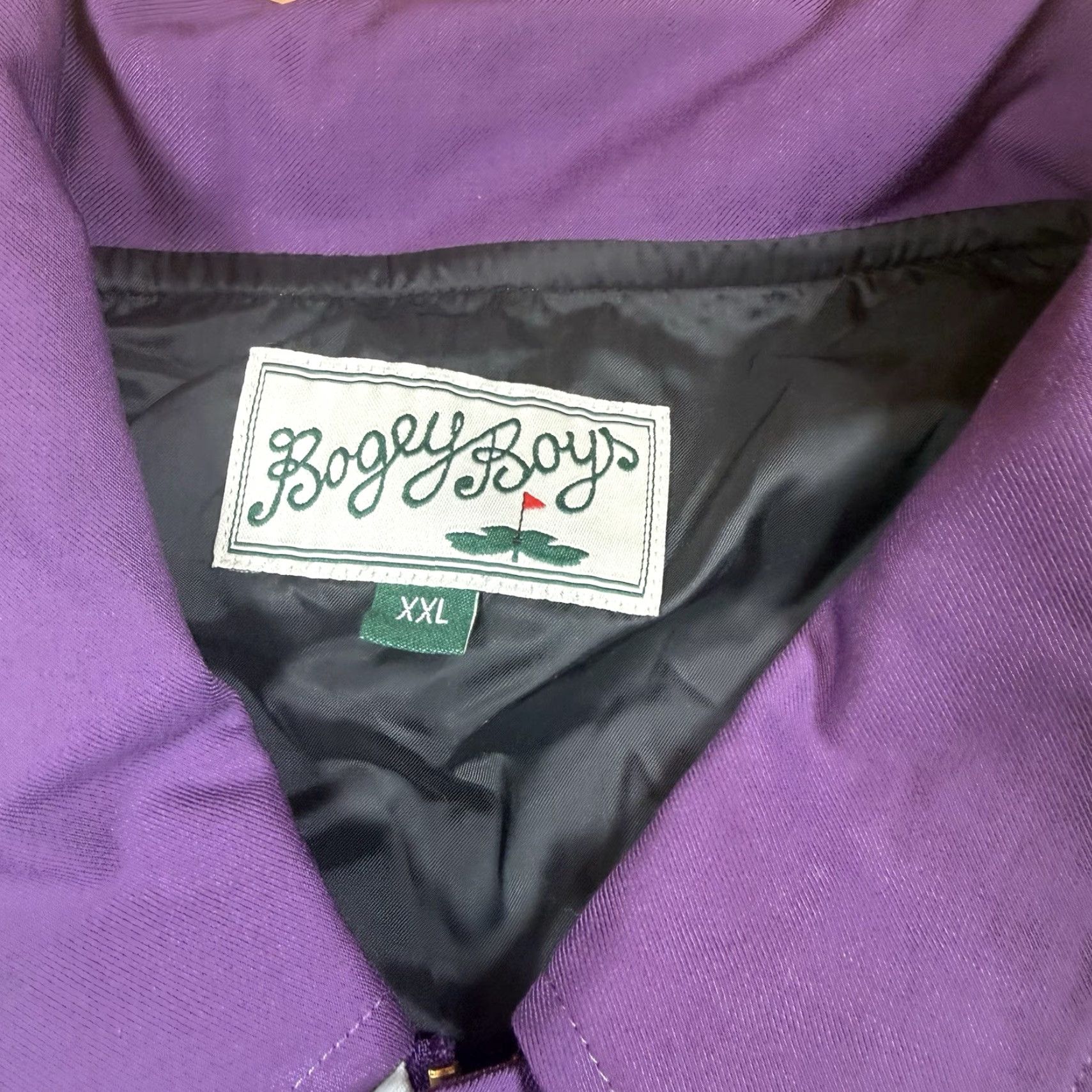 Vintage Bogey Boys Bomber Jacket Mens XXL Purple White Full Zip Jacket Size US XXL / EU 58 / 5 - 6 Thumbnail
