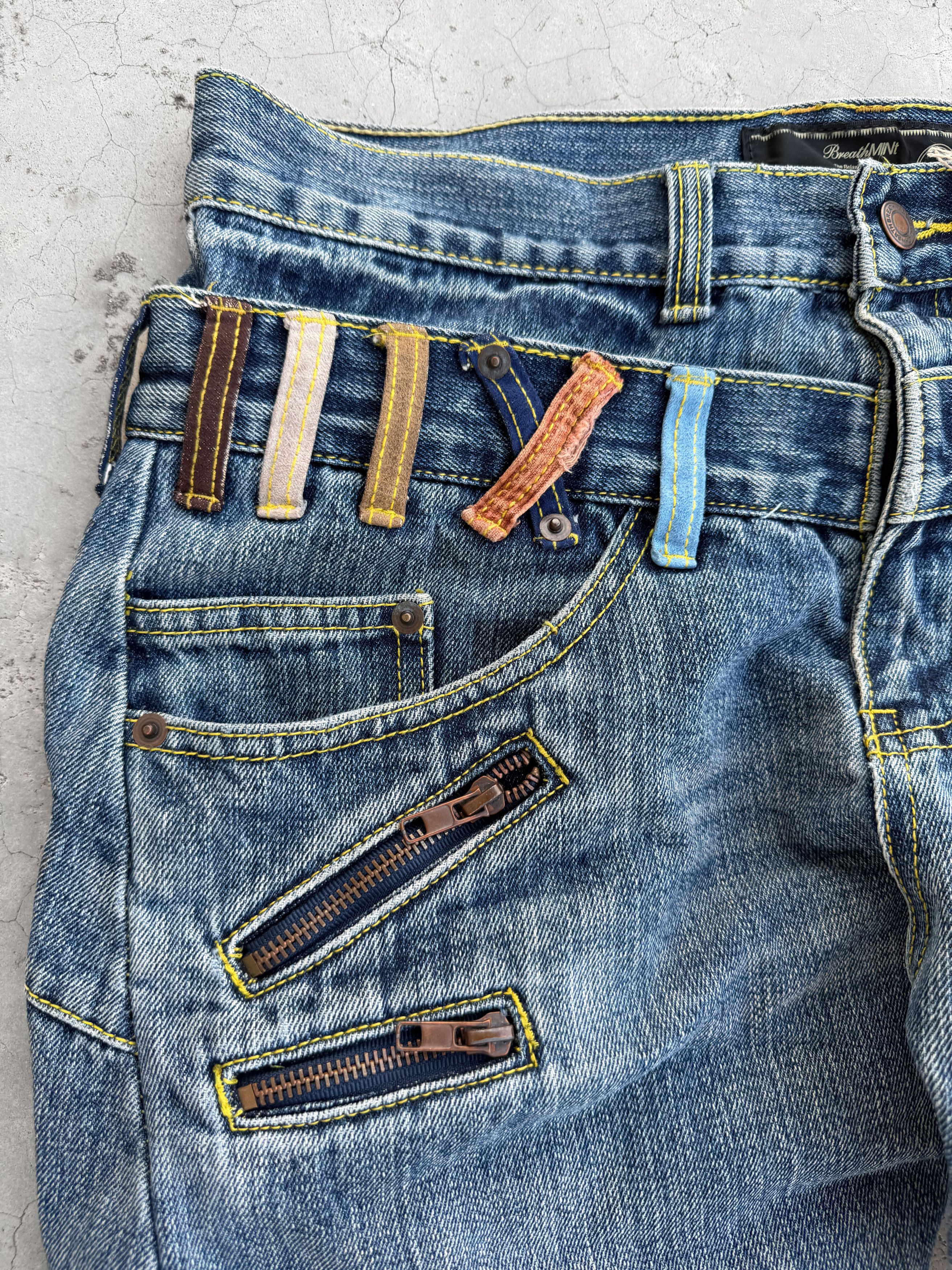 Japanese Brand Vintage breathmint by brthbreath double waist jeans Size US 32 / EU 48 - 6 Thumbnail