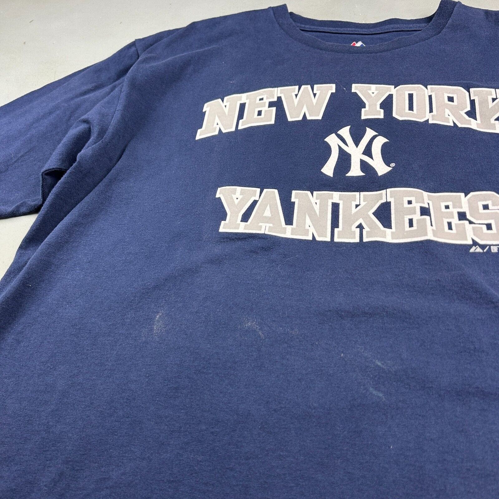 Majestic VINTAGE | New York Yankees Arch Logo Baseball T-Shirt sz L Size US L / EU 52-54 / 3 - 4 Thumbnail