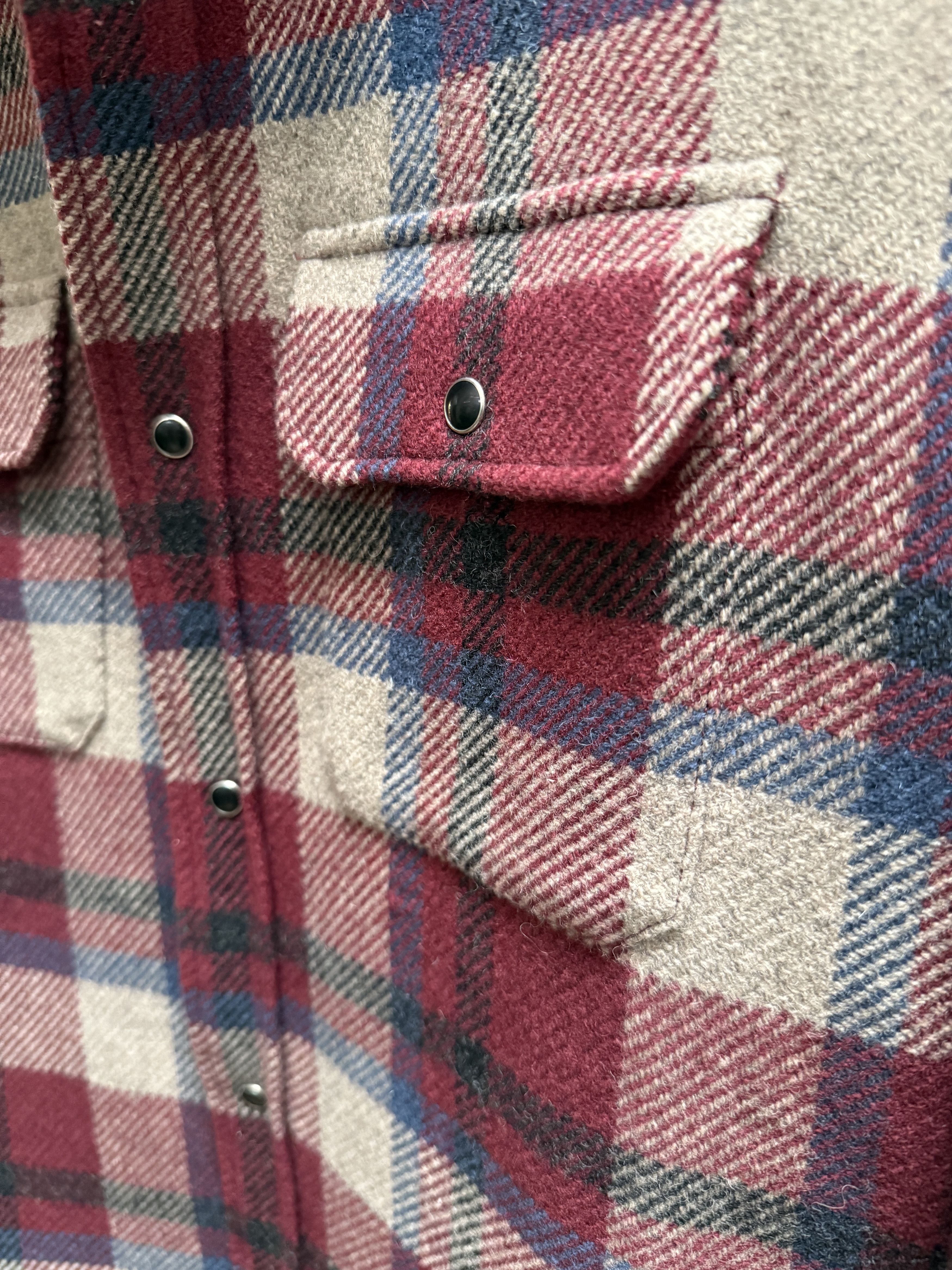 John Elliott John Elliott Jupiter Overshirt Medium Burgundy X Navy Size US M / EU 48-50 / 2 - 8 Thumbnail