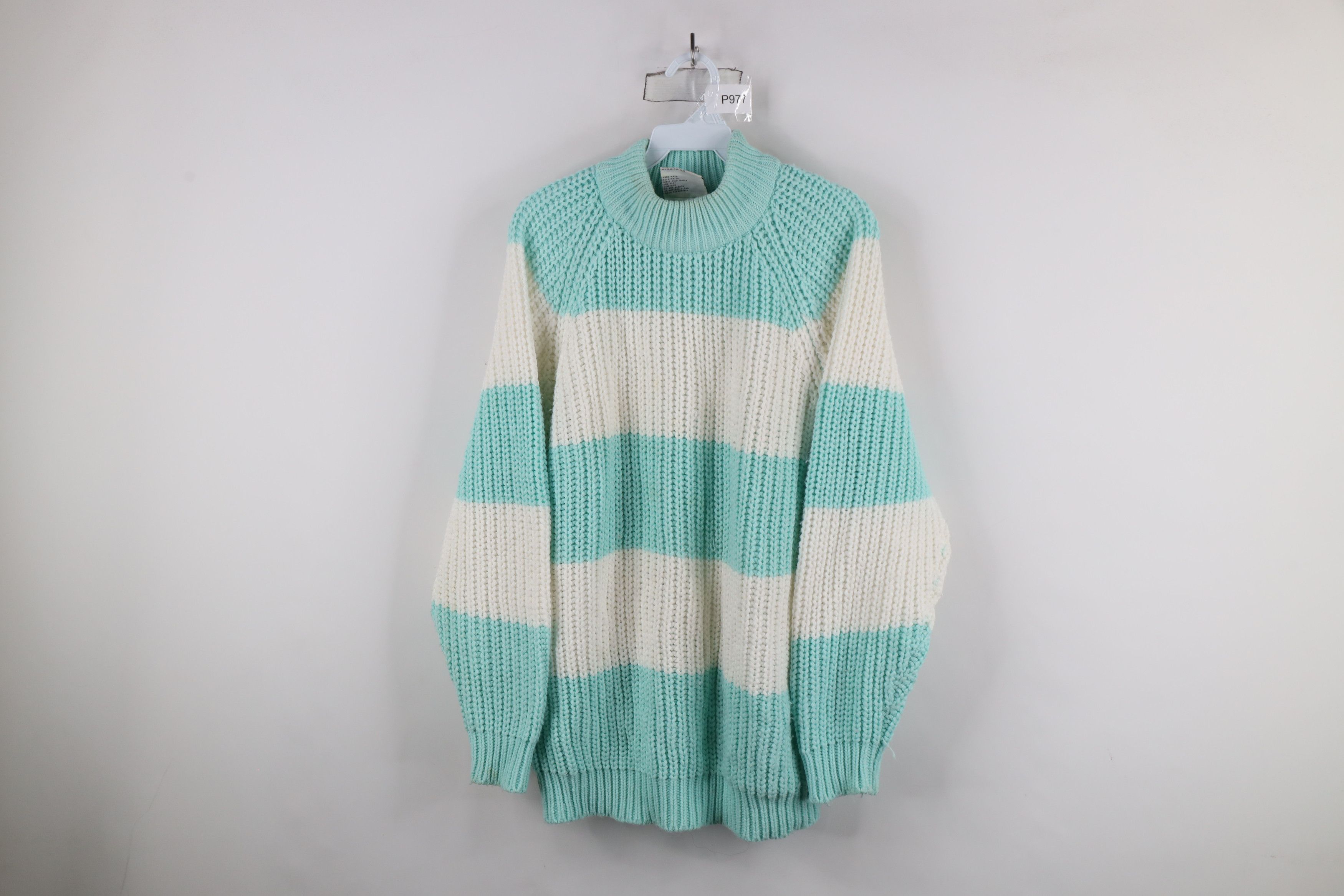 Vintage Vintage 90s Streetwear Striped Chunky Ribbed Knit Sweater Size M / US 6-8 / IT 42-44 - 1 Thumbnail