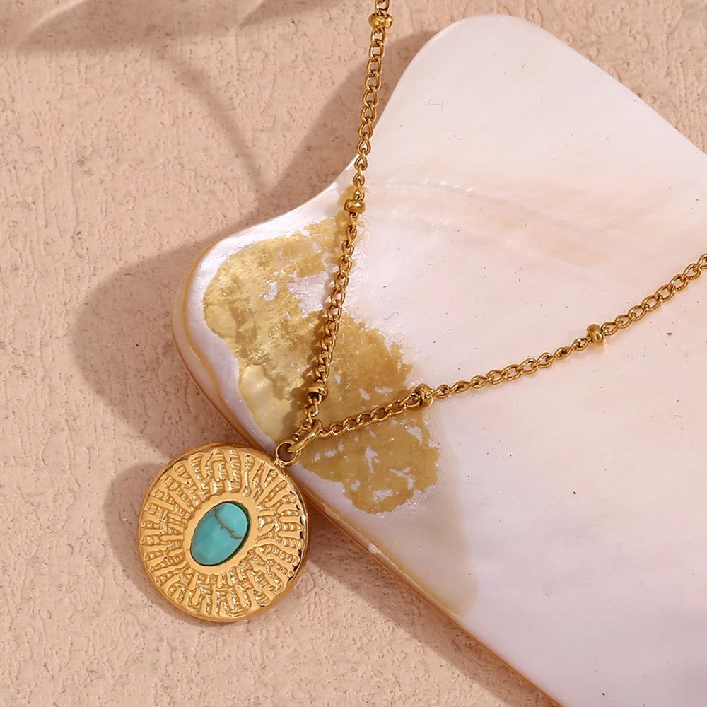 Jewelry × Vintage Turquoise Round Necklace Size ONE SIZE - 3 Thumbnail