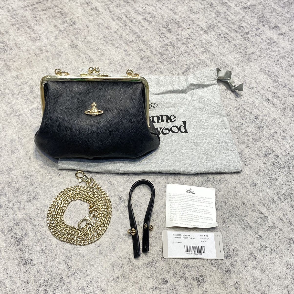 Vivienne Westwood VIVIENNE WESTWOOD Granny Frame Purse Crossbody Bag BLACK Size ONE SIZE - 2 Thumbnail