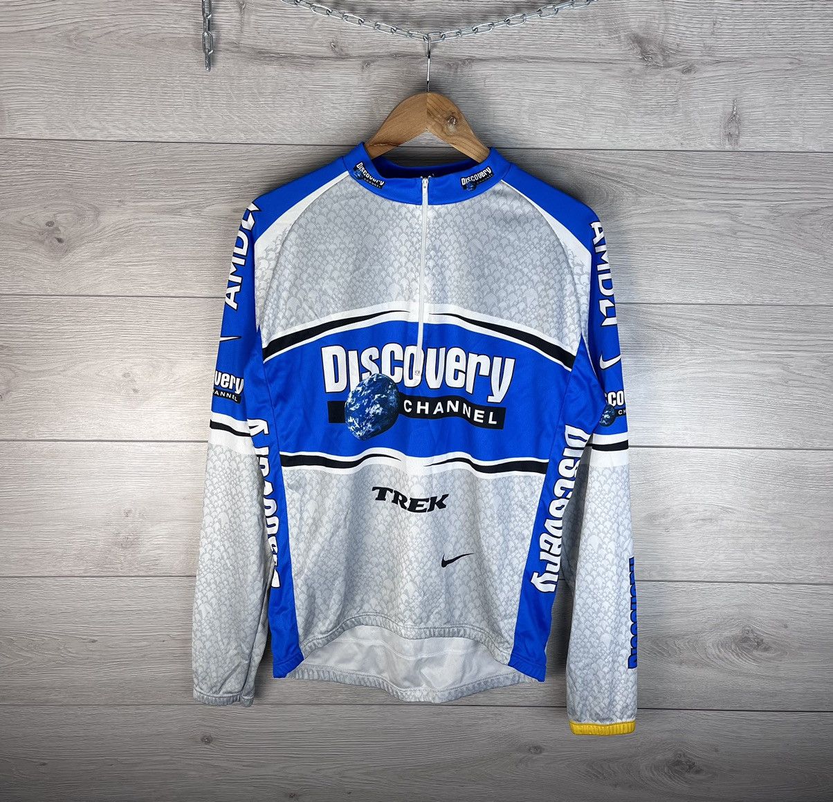 Nike NIKE Discovery Channel Cycling Jersey Long Sleeve Half Zip Size US XL / EU 56 / 4 - 1 Thumbnail