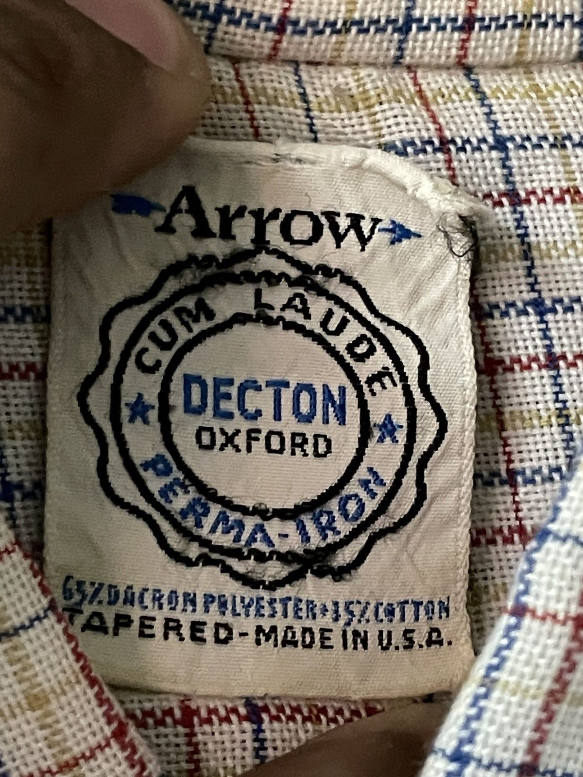 Arrow × Vintage True Vintage Shirt Men 50s Sanforized Workshir Size US L / EU 52-54 / 3 - 2 Thumbnail