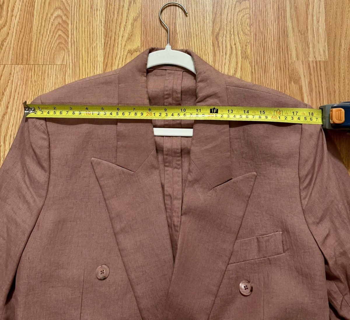 Paul Smith Paul Smith Double Breasted Pink Linen Blazer Runway Style Size 38L - 4 Thumbnail