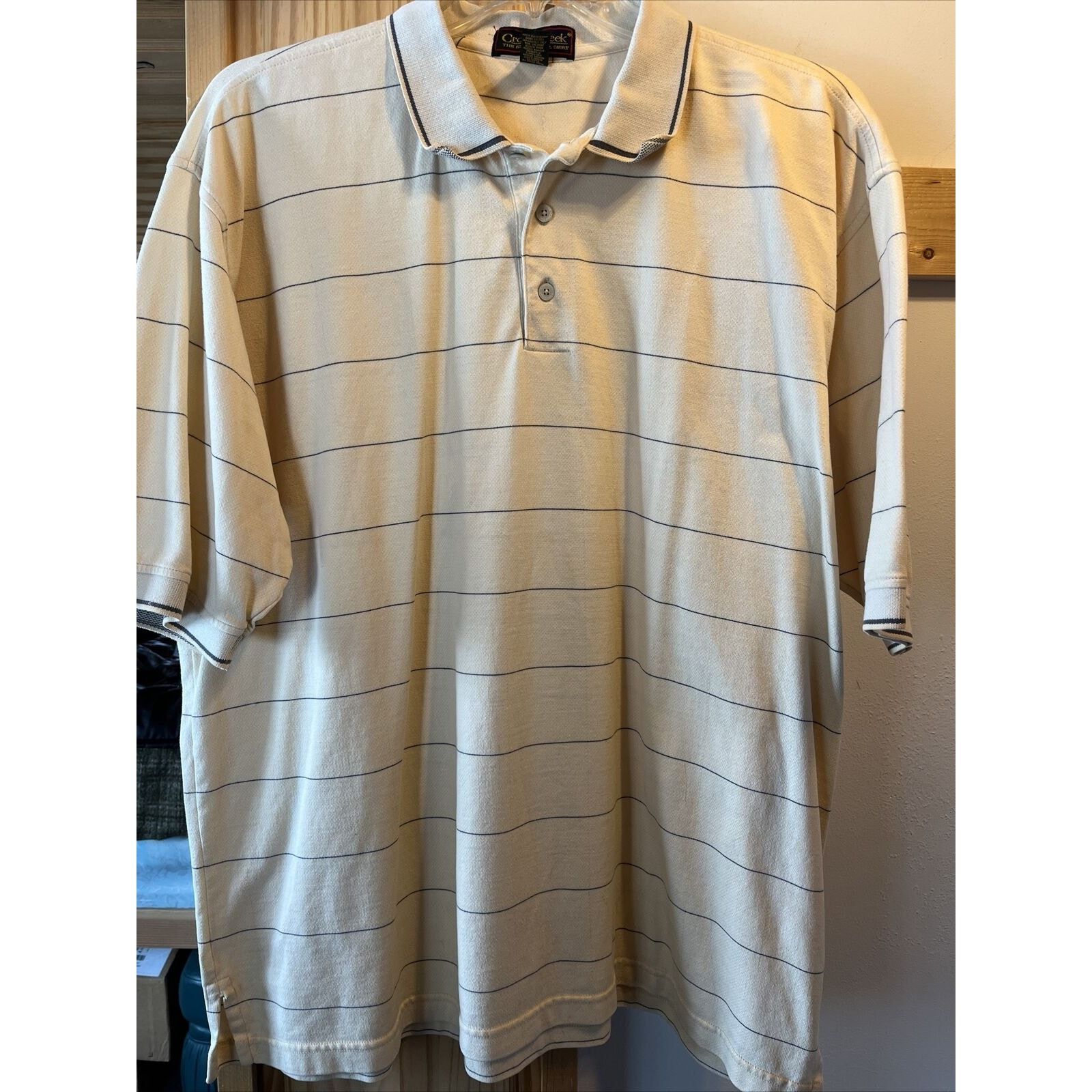 Other Cross Creek Men’s XL Yellow Striped cotton golf polo shirt Size US XL / EU 56 / 4 - 13 Thumbnail