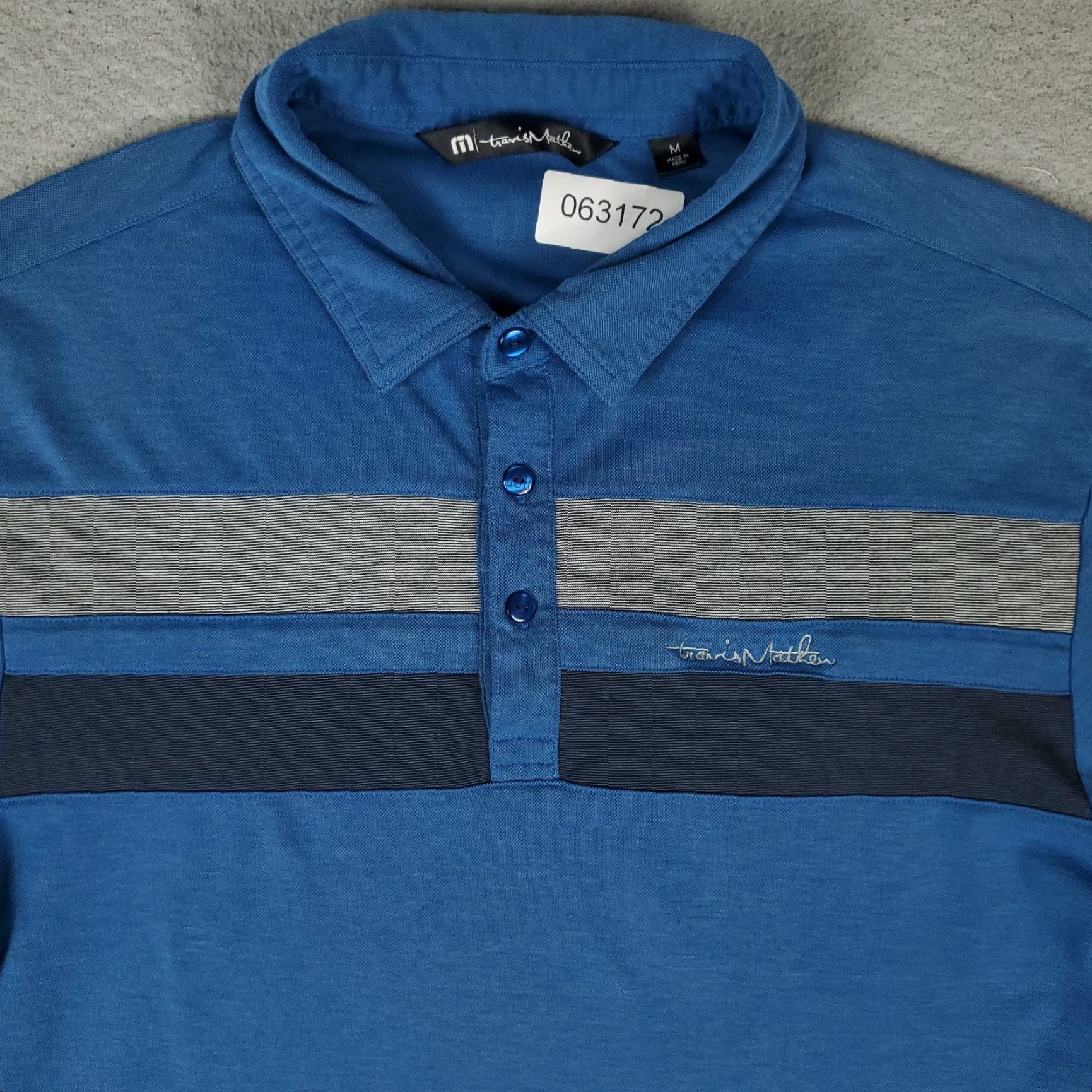 TravisMathew Travis Mathew Polo Shirt Mens Size Medium Blue Golf Casual Short Sleeve Size US M / EU 48-50 / 2 - 2 Thumbnail